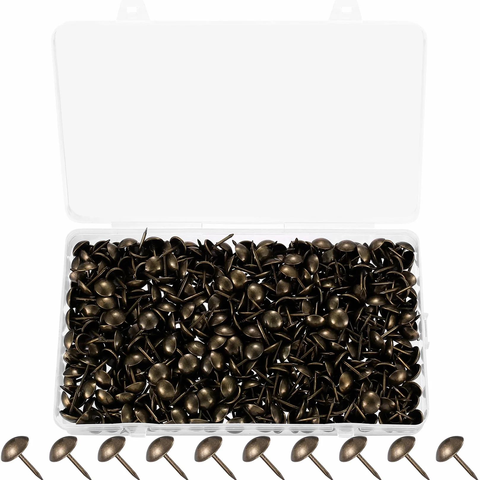 Chiodi da Tappezzeria Antichi 580 Pz Bronzo, Puntine per Mobili Decorativi