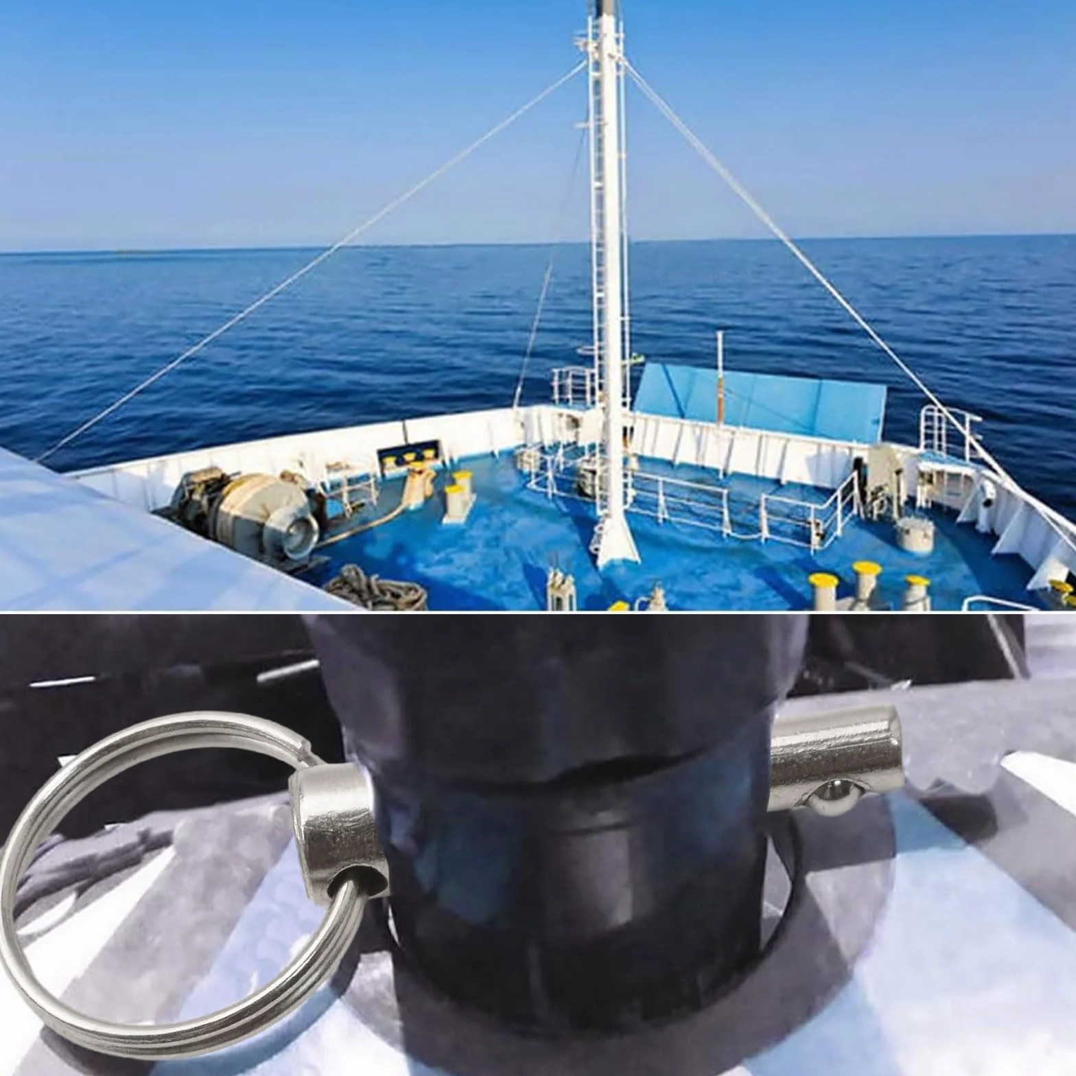 INCREWAY Pin a sgancio rapido 6 pezzi Hardware acciaio al carbonio Bimini Top Marine Dia 6mm Lunghezza 32mm
