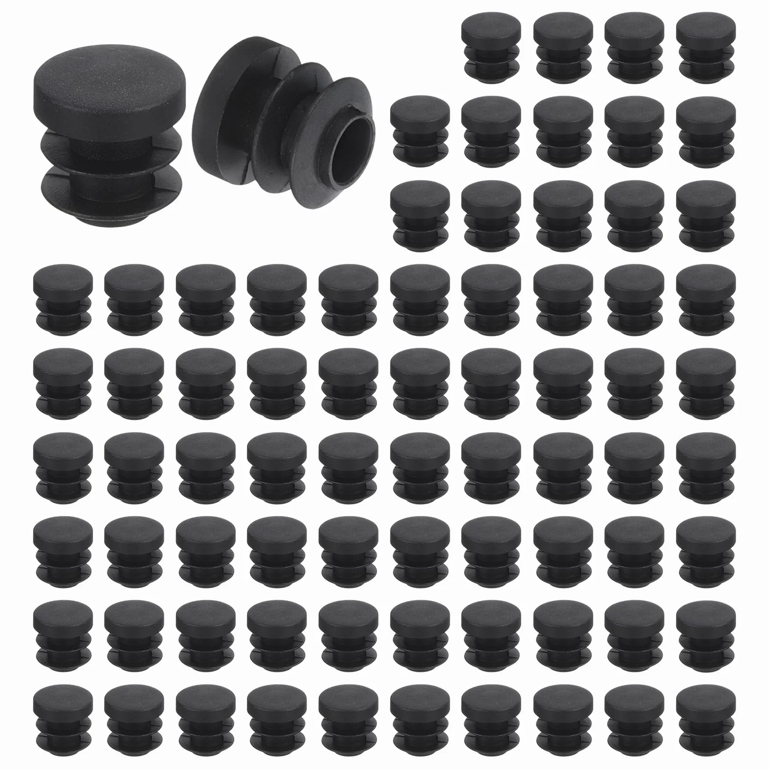 QUARKZMAN 76pz Tappo in Plastica Rotondo ID 12-14mm OD 16mm Tappi Estremità Tubi Neri