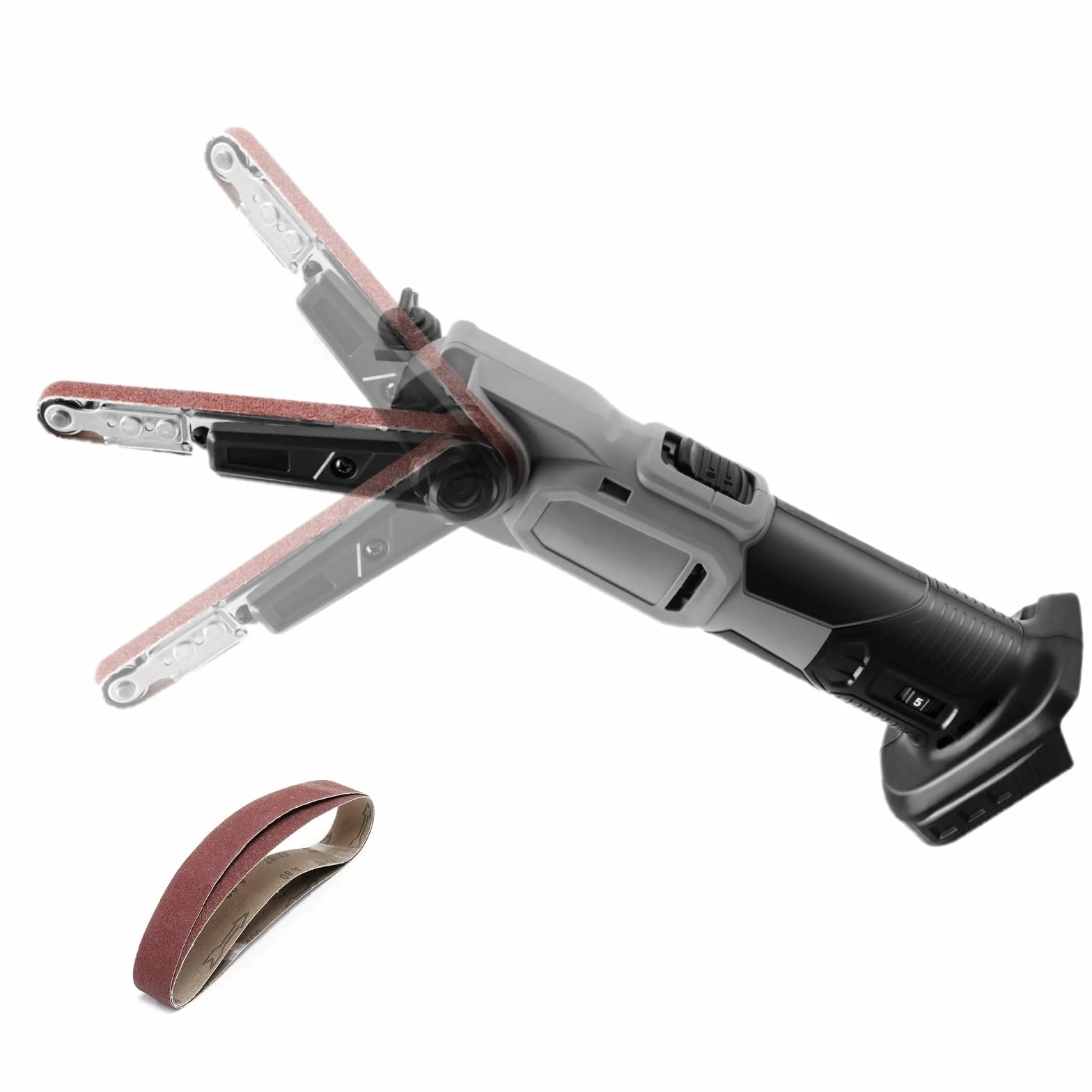 Smerigliatrice a nastro compatibile Makita 18V 10x330 mm 6 velocità regolabile 35°