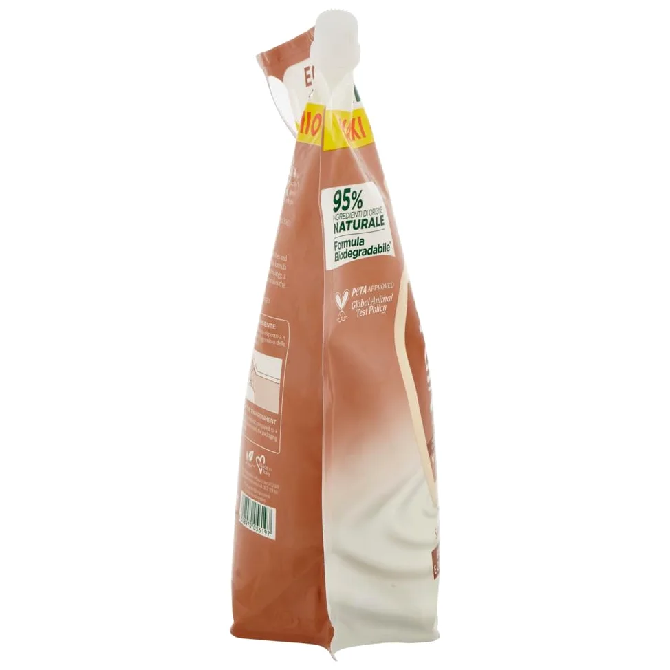 6 saponi liquidi Vidal Almond & Karitè Sapone, burro di karitè e olio di mandorle, sapone Eco Recharge da 1200 ml + portachiavi Beni Culinari