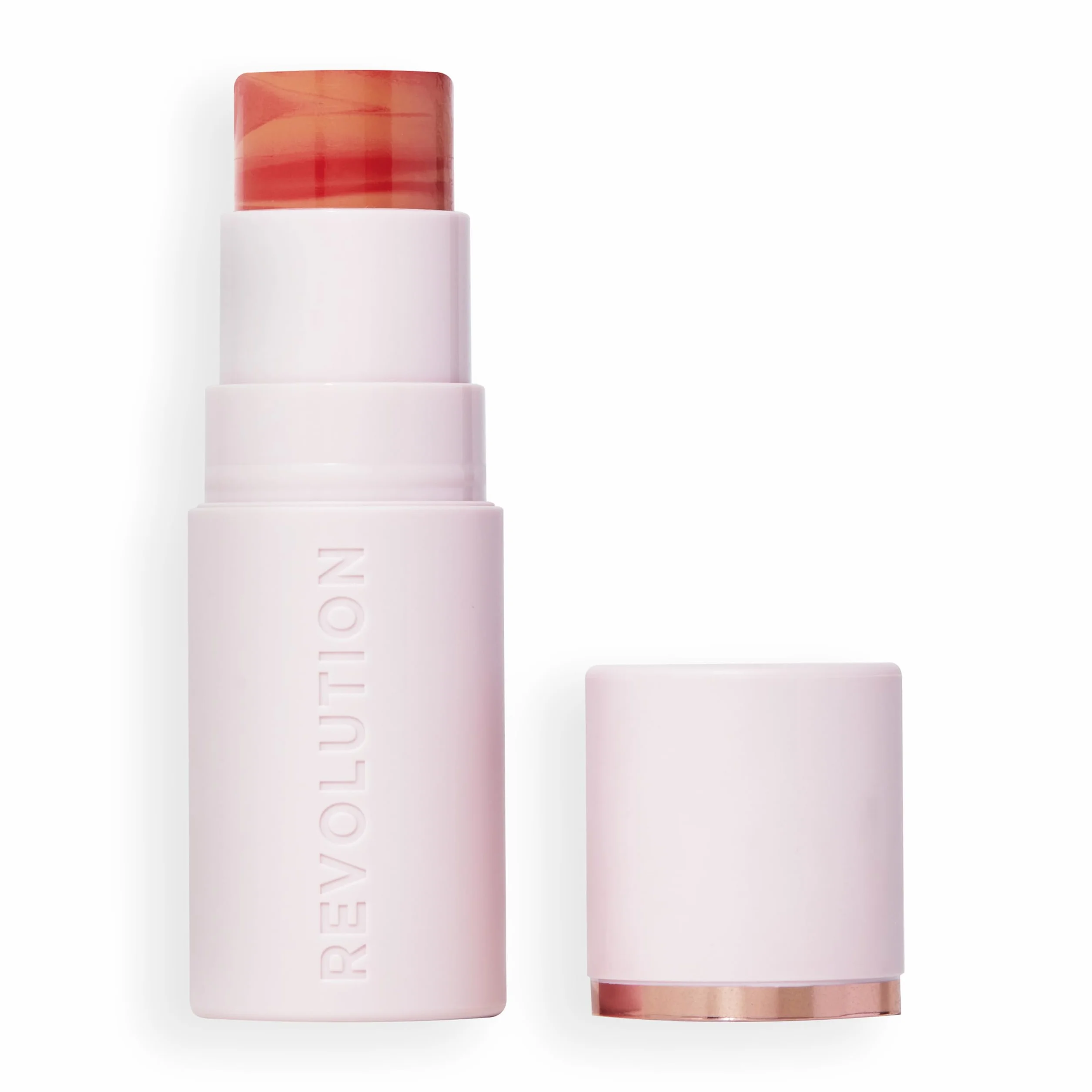 Revolution, Skin Silk Marble Blush Stick, Colore Modulabile per Guance, Occhi e Labbra, Formula Crema-Polvere, Vegan & Cruelty-Free, Sunkissed Apricot, 4.5g