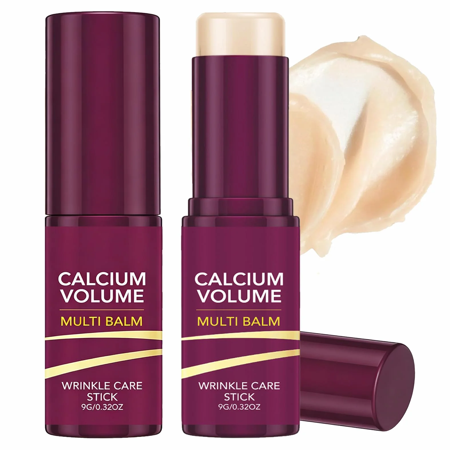 Calcium Volume Multi Balm, Cemenrete Calcium Multi Balm Stick, Anti Aging Crema Occhi Anti-Aging Antirughe e Linea Fine Balsamo Oculare Crema Idratante per Occhi, Collo e Viso