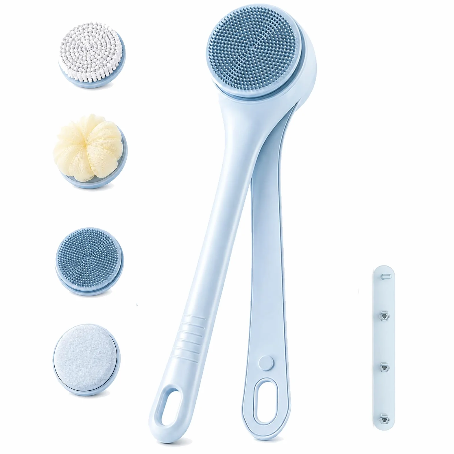 Spugna In Silicone per Il Corpo, Spazzola Doccia Schiena, Spazzola Elettrica, Spazzola Elettrica Rotante per Pulizia, Spazzola per Doccia, Rotazione 360°, per Bagno, Bellezza, Corpo