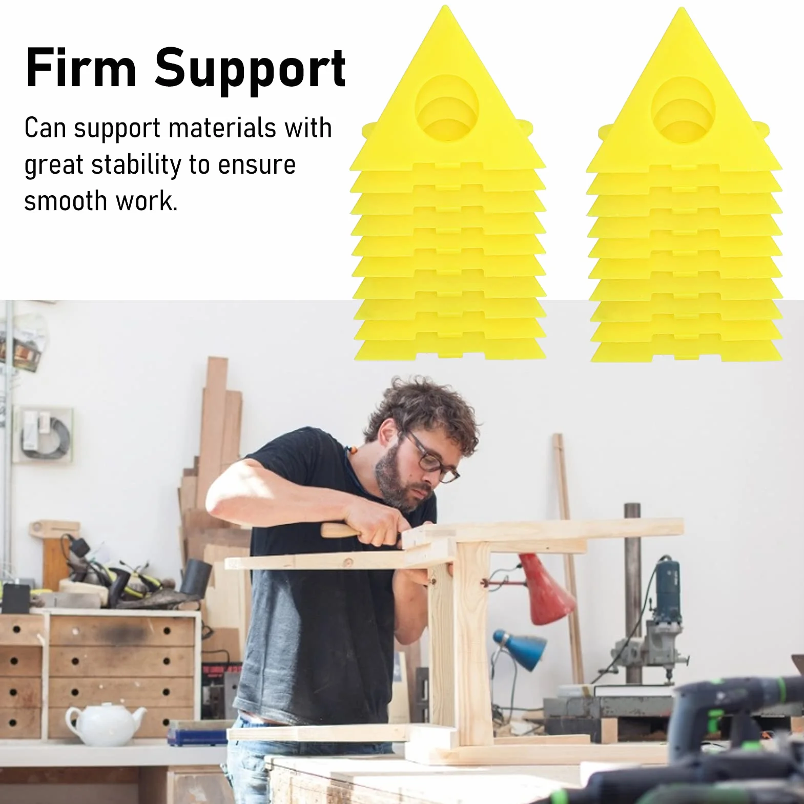 Supporto a Piramide di Pittura 20 Pezzi, Piramide Stand Paint Triangle Stands Alzate Supporti Triangolari in Plastica per Tela