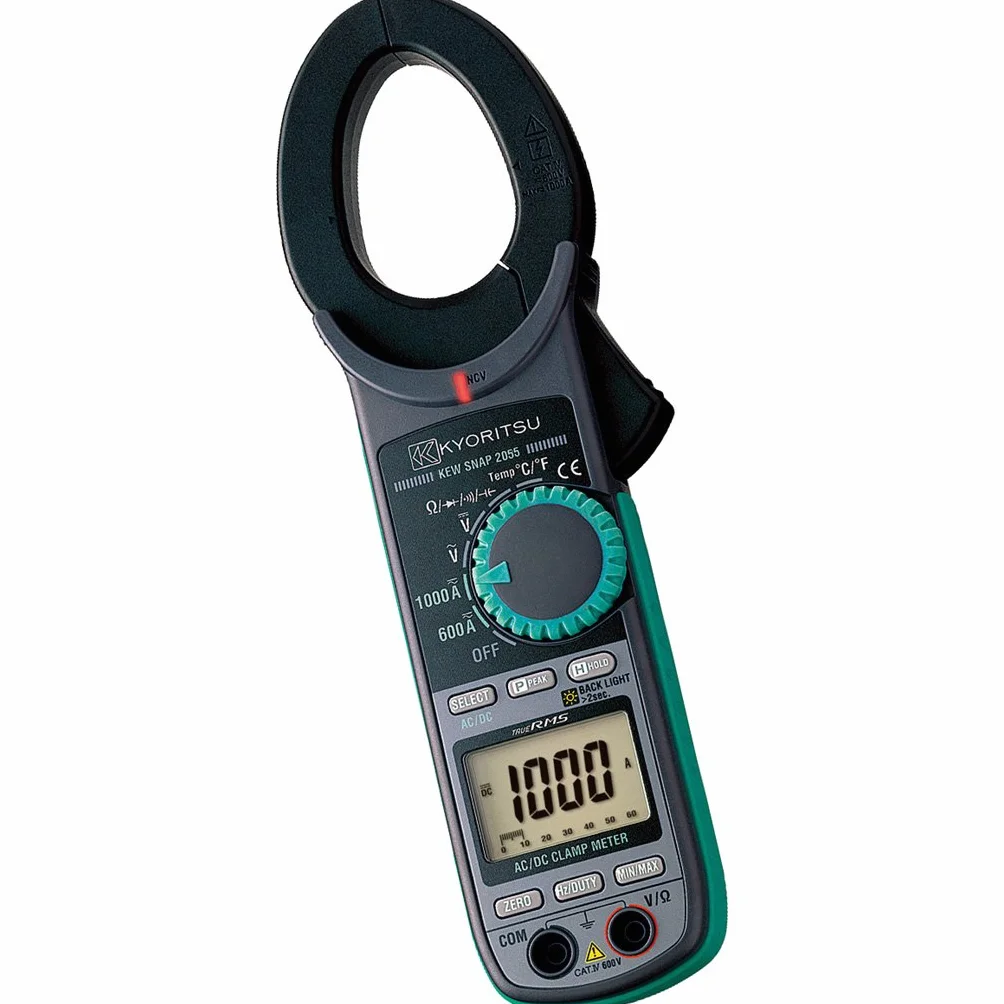 Kyoritsu KEW 2055 Pinza amperometrica digitale AC/DC tensione resistenza continuità prova diodo frequenza capacità grigio