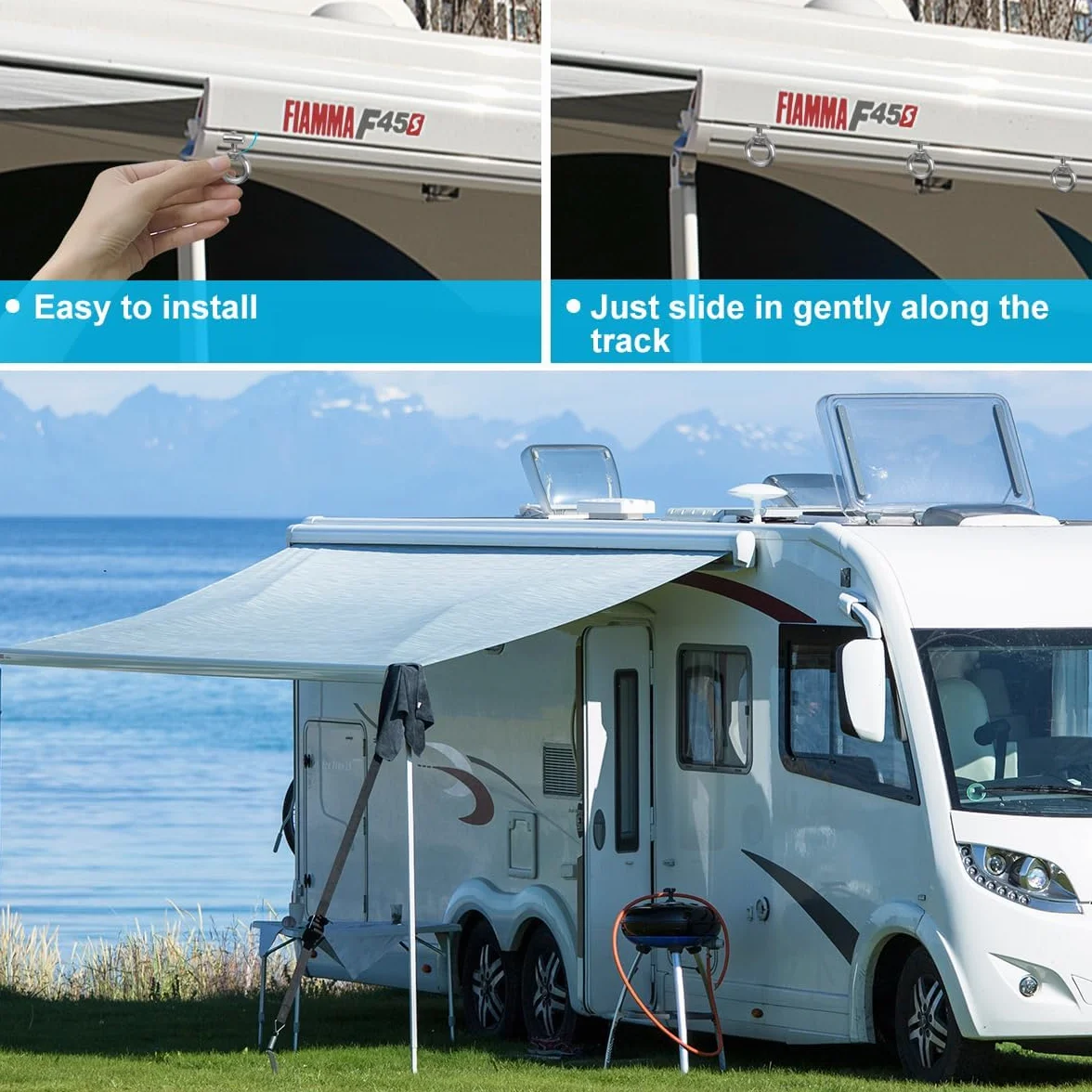Bullone a Occhiello M4 in Acciaio Inossidabile 304, Golfari Inox con Moschettoni, Kit di Sollevamento per Roulotte Camper