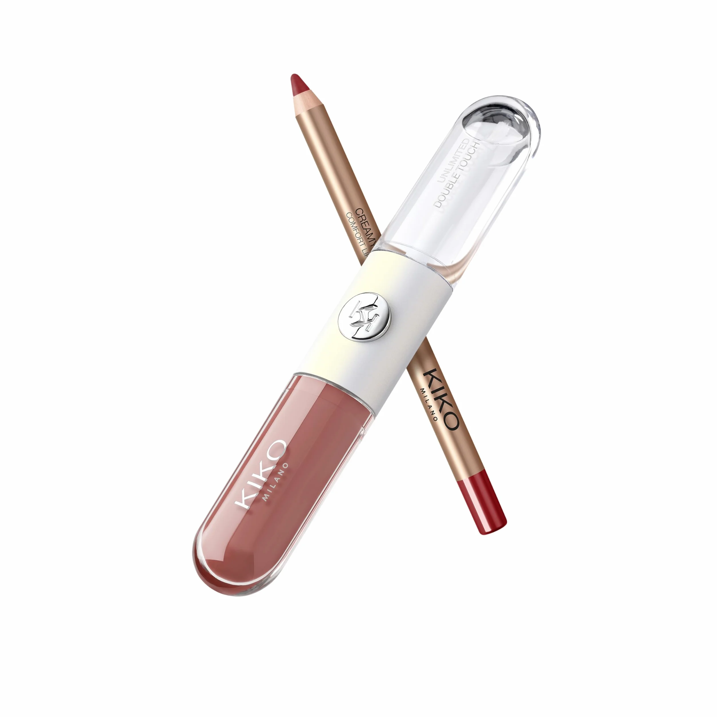 KIKO Milano Snow-Kissed Holiday My Perfect Combo Lips Gift Set-01, Gift Set Makeup Labbra: Unlimited Double Touch E Matita Labbra