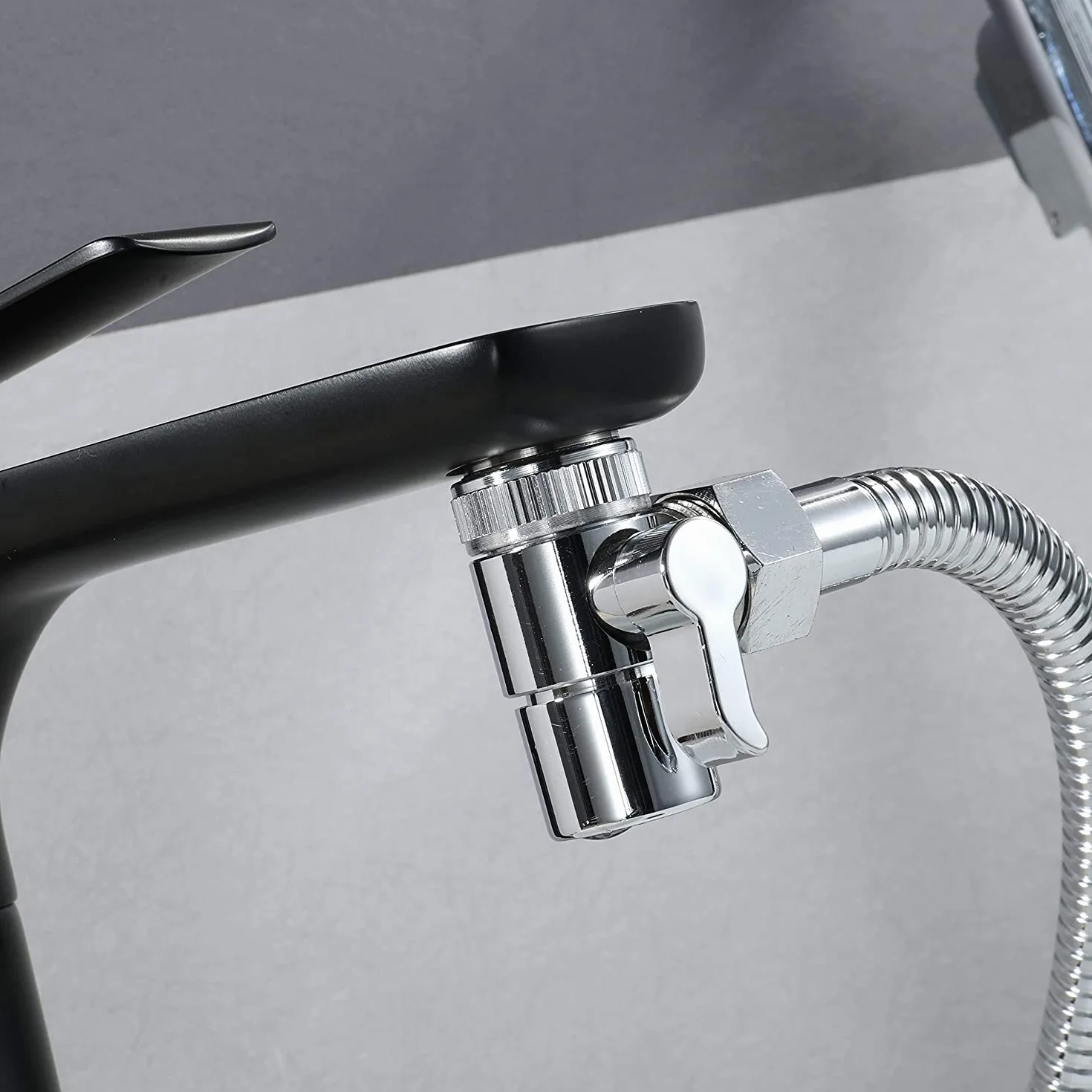 Bidet Portatile Kit Doccetta Spruzzatore WC Acciaio Inossidabile Deviatore 2 Vie Tubo 1,5m Supporto