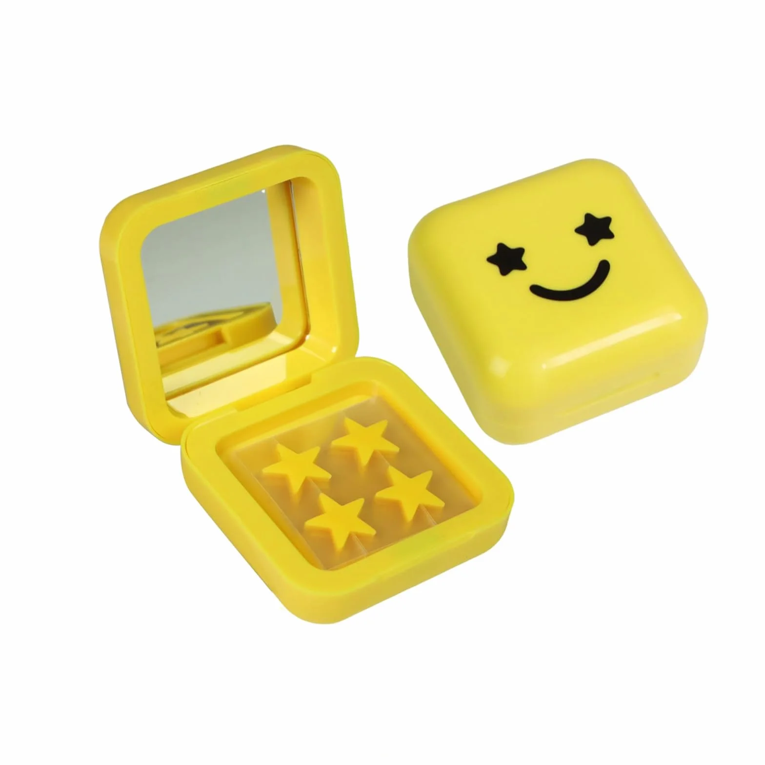 Shirene Patch Idrocolloide Brufoli,32 PCS Patch Brufoli Stelline,Cerotti per Brufolis a Forma di Stella con Custodia a Specchio,Cerotti per Brufolis per Il Viso,Cura della Pelle Delicata