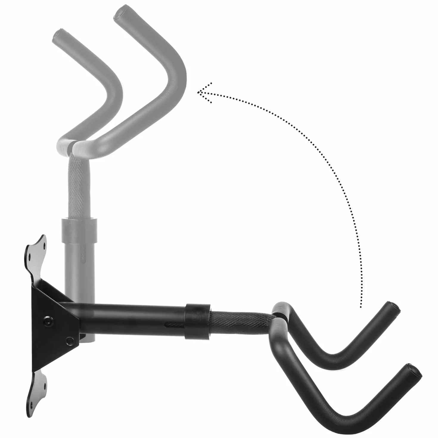 Maclean MC-431 Supporto a parete per bicicletta Portabicicletta orizzontale acciaio 30 kg Pieghevole