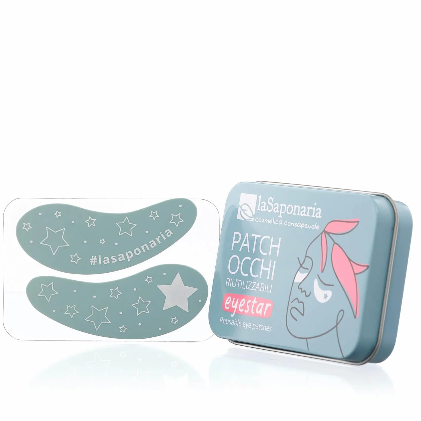 La Saponaria | Patch occhi riutilizzabili Eye Star, Patch occhi riutilizzabili in silicone, Contorno Occhi Liftato e Radioso, Potenzia l'Efficacia delle Creme Contorno Occhi