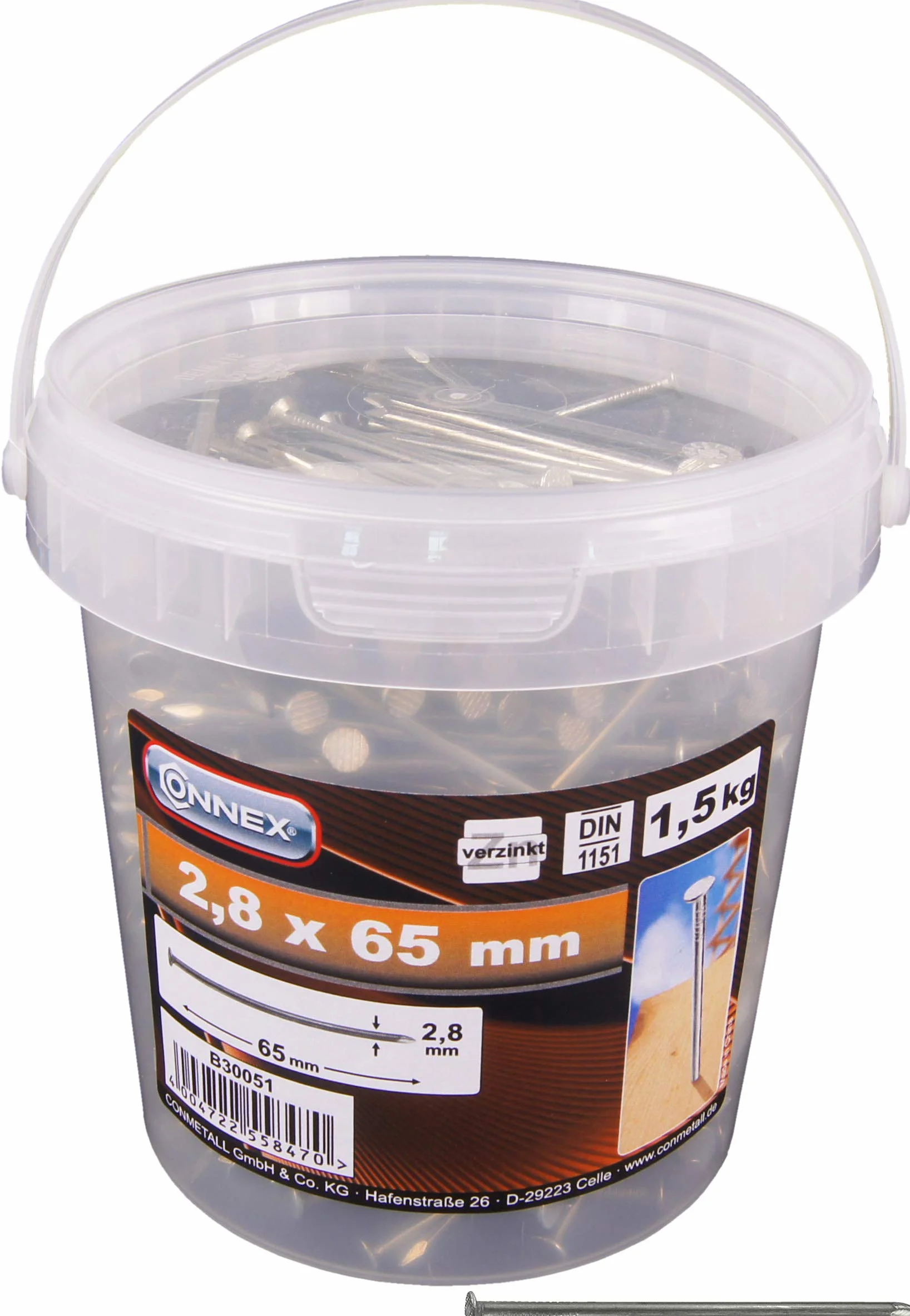 Max-Power B30051 Chiodi Tp 2.8 x 65 mm 1.5 kg