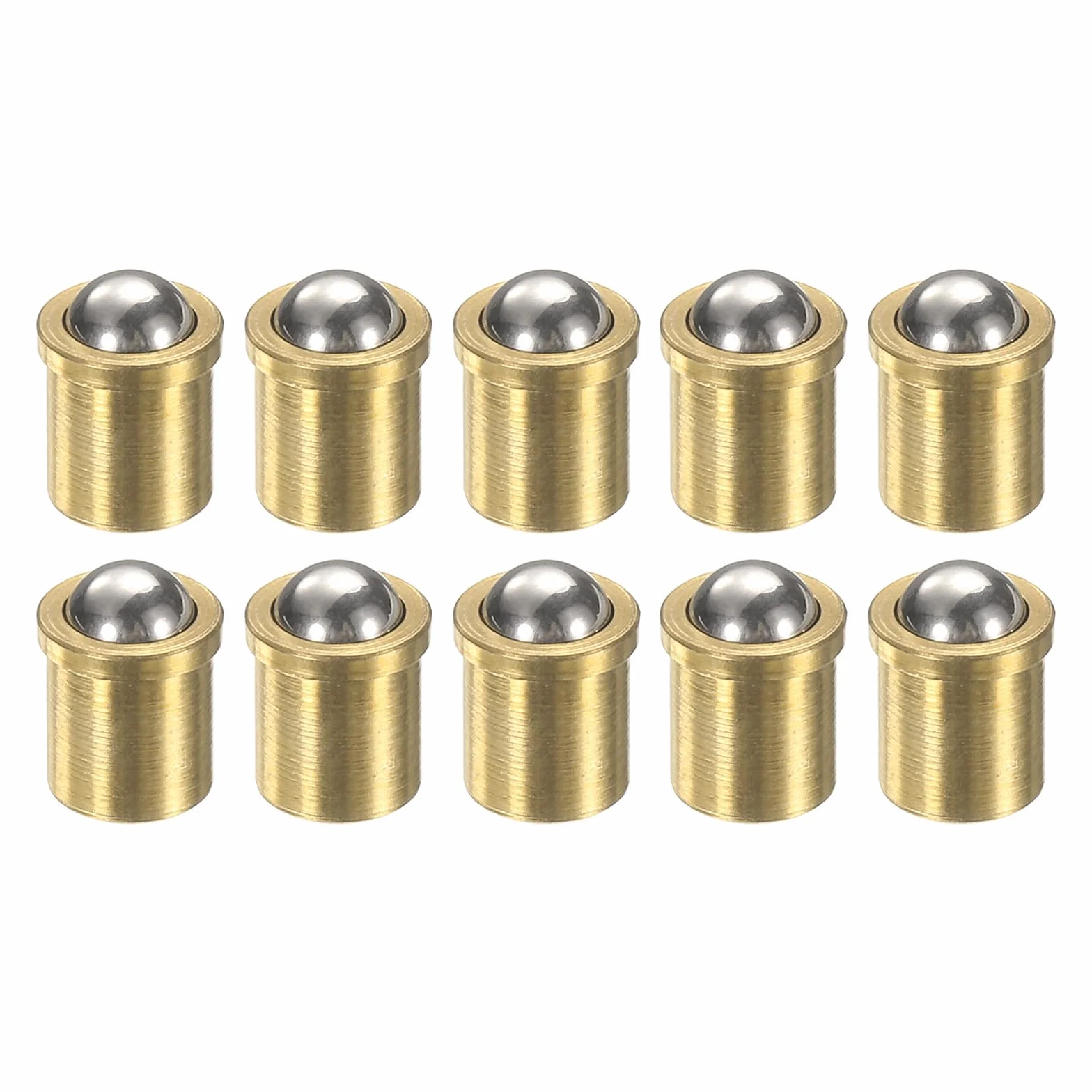 QUARKZMAN 10pcs Puntine A Molla Con Sfera 5x6mm Ottone Precisione Perle Di Posizionamento Serratura A Sfera Per Porte Armadi