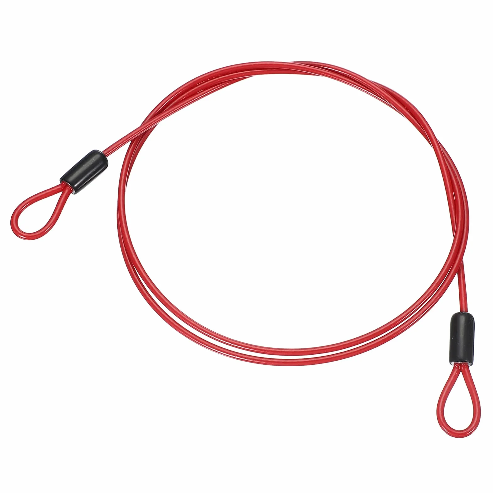 PATIKIL Anelli Filo Acciaio Inossidabile 1/8" Dia 4ft Cavo Flessibile Catena Sicurezza Lanyard Rosso