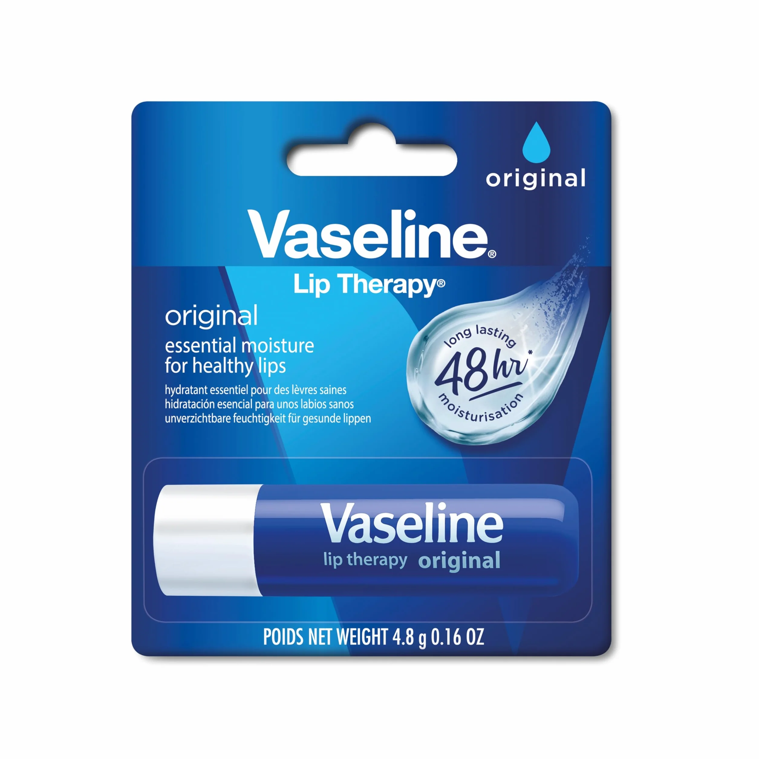 Vaseline Lip Therapy Orignal, Balsamo labbra nutriente, rossetto con vitamina E, Confezione Doppia (Original (2 Pezzo))