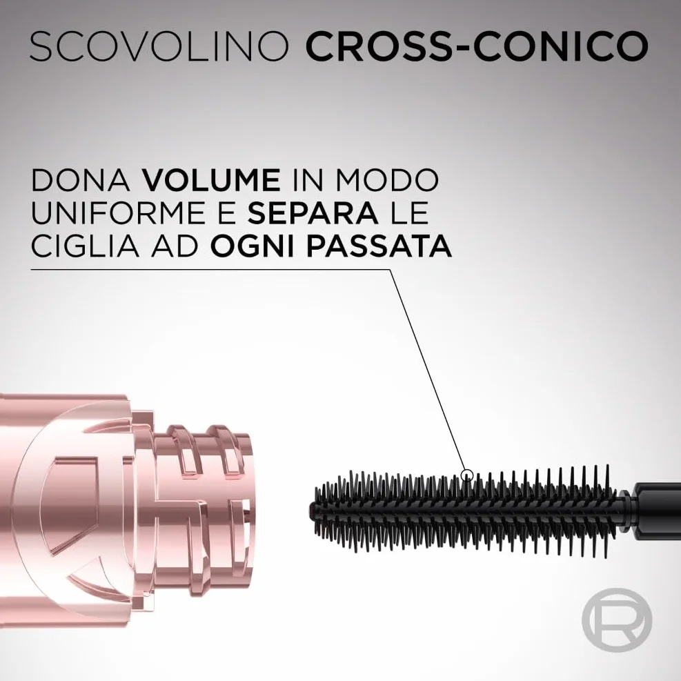 L'Oréal Paris Big Deal Mascara Volumizzante, Adatto a Occhi Sensibili, +100% Volume e Lunghezza Senza Grumi, Formula Modulabile e Stratificabile per Impatto Super, Con Self Smoothing Complex, 9,4ml