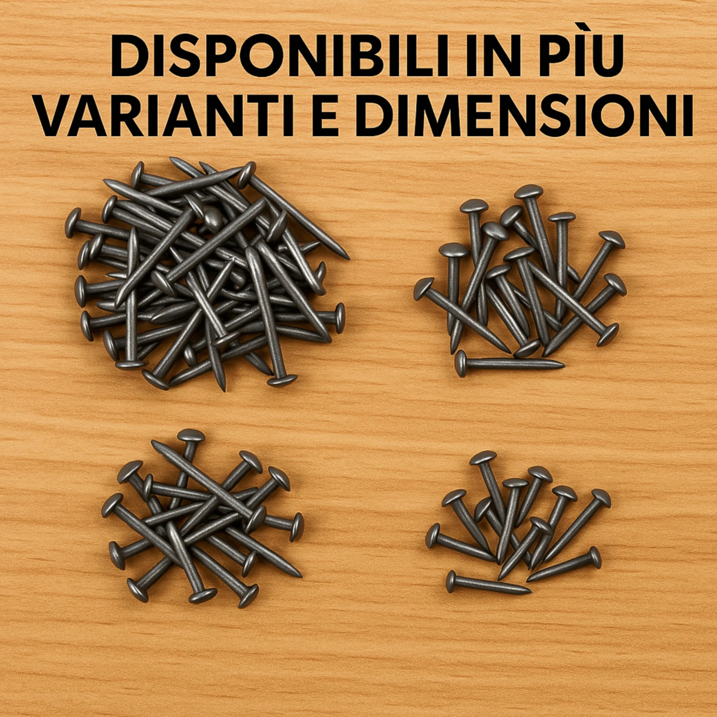 Chiodi a Testa Bombata in Acciaio 2,0 x 30 mm 100 g per Legno Muratura Carpenteria Edilizia