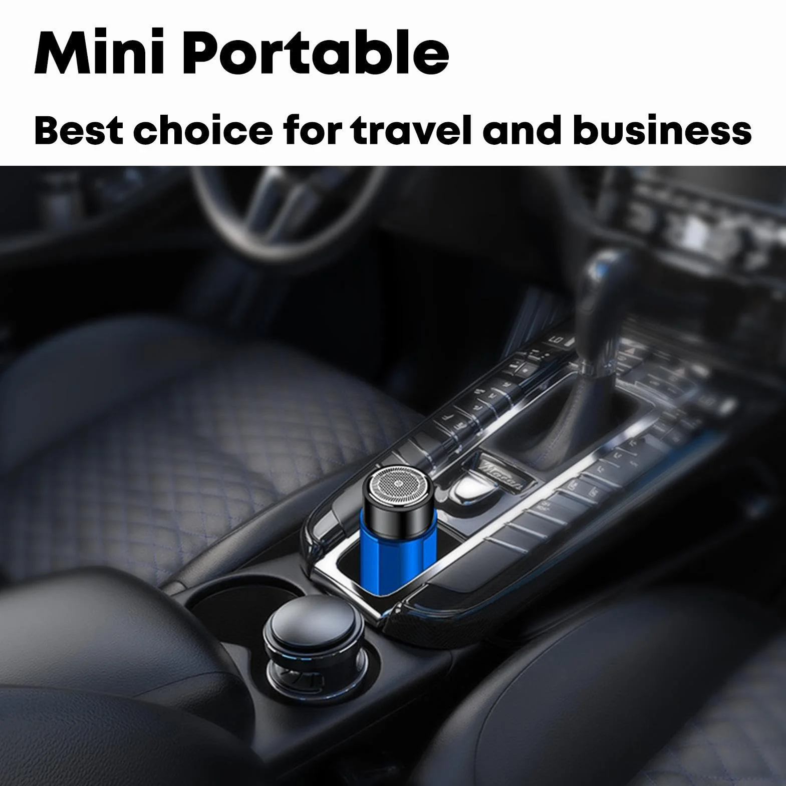 Mini rasoio portatile - rasoio elettrico compatto, trimmer di barba leggero | 12,7x2,25 cm dispositivo di toelettatura tascabile ricaricabile USB, macchina a rasatura a secco bagnato, viaggio con oper