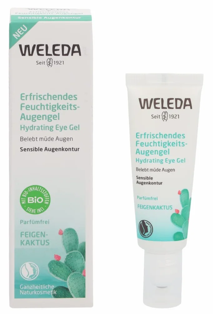 Weleda Gel Contorno Occhi Opuntia, gel lenitivo, privo di profumazione, specifico per la delicata zona perioculare (1x10 ml)