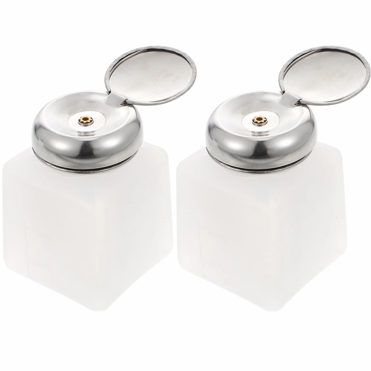 2 Pezzi Flacone Dosatore Alcol Isopropilico 100ml in Pe Bianco Pompa Anti-statico e Tappo, per Trattamenti Unghie ed Elettronica