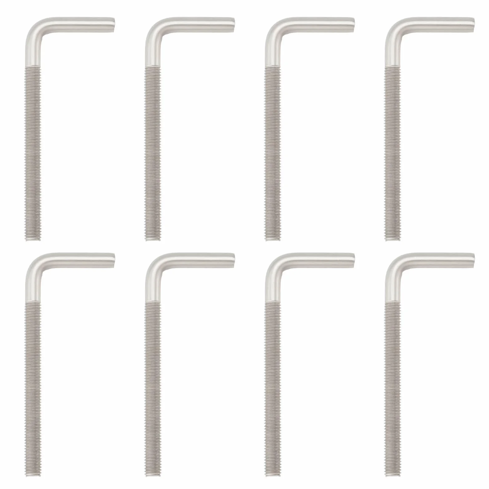 Ganci Dritti Viti 304 Acciaio Inox M8 100mm L Bullone Argento 8pz
