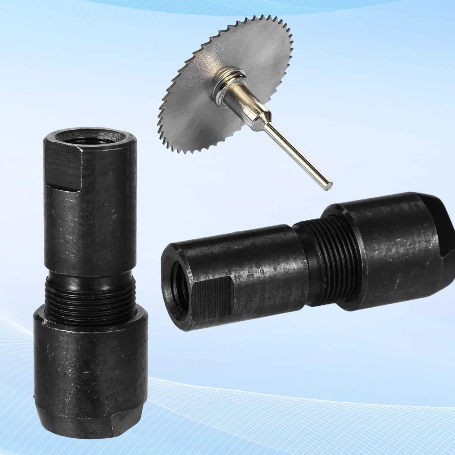 Set di Adattatori Smerigliatrice Angolare 3mm e 6mm, Kit Conversione Mandrino Dritto 5/8-11 per Rettifica Lucidatura Intaglio