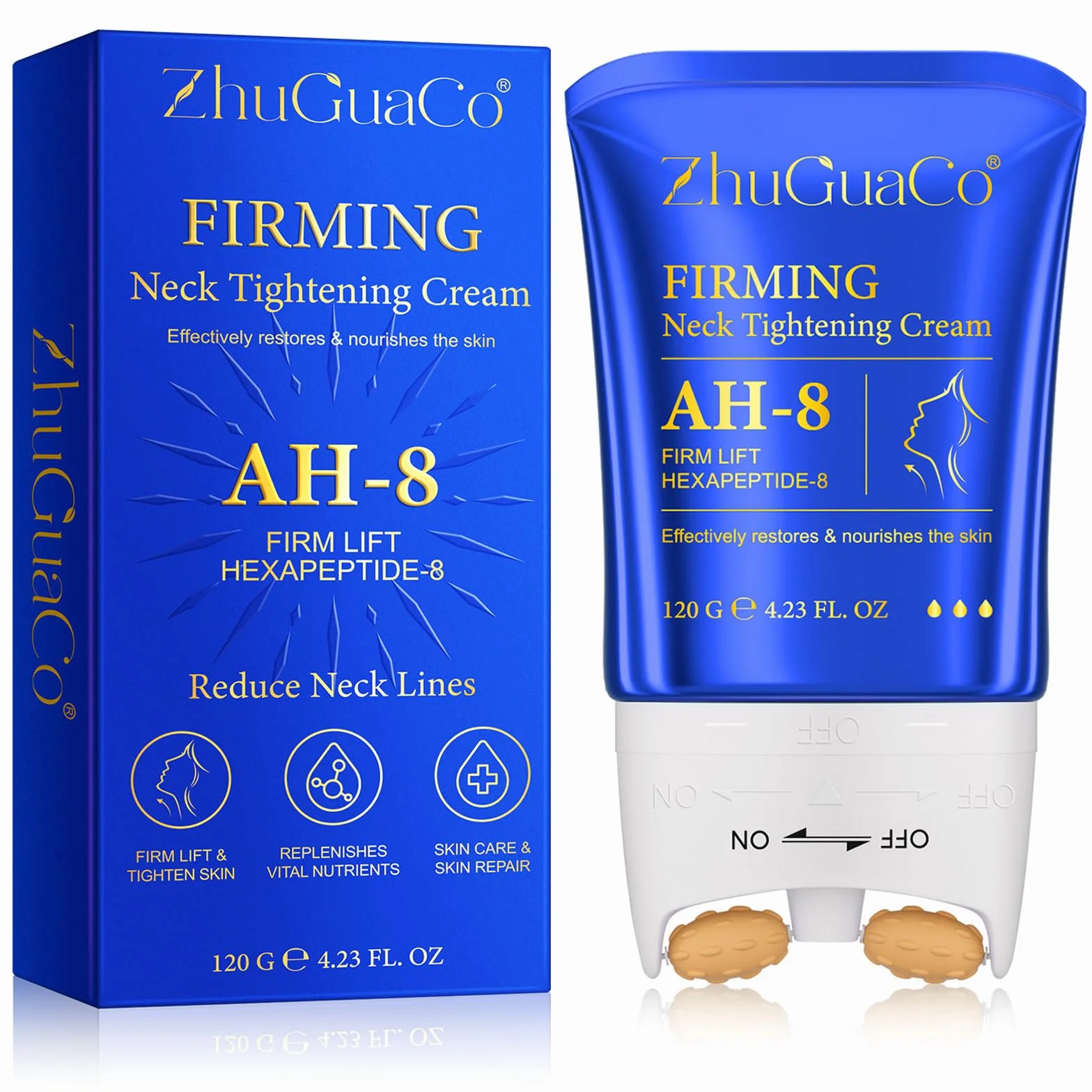 Decollete Donna, Crema Collo e Decollete Effetto Lifting, Combattere il Doppio Mento, AH-8 Collo e Décolléte crema Lifting, Crema Antirughe Donna collo, Rassodare la Pelle, Riduce le Rughe e Idrata