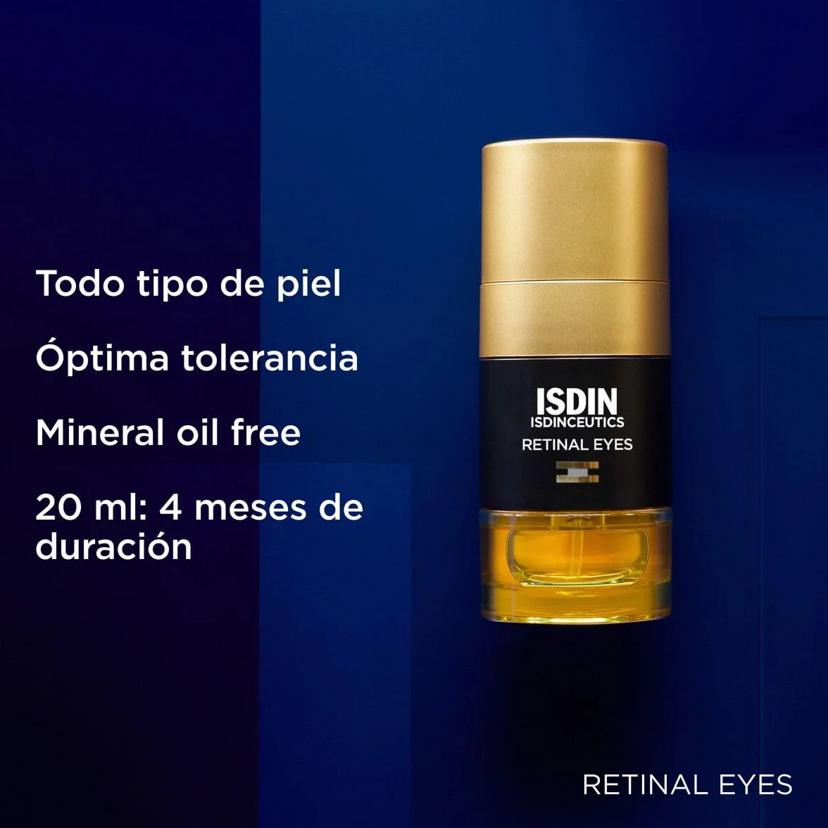 ISDIN Isdinceutics Retinal Eyes (20 ml) | Siero per il Contorno Occhi con Retinale | Rughe, Borse e Occhiaie, Compattezza, Luminosità e Affaticamento | Adatto a Tutti i Tipi di Pelle