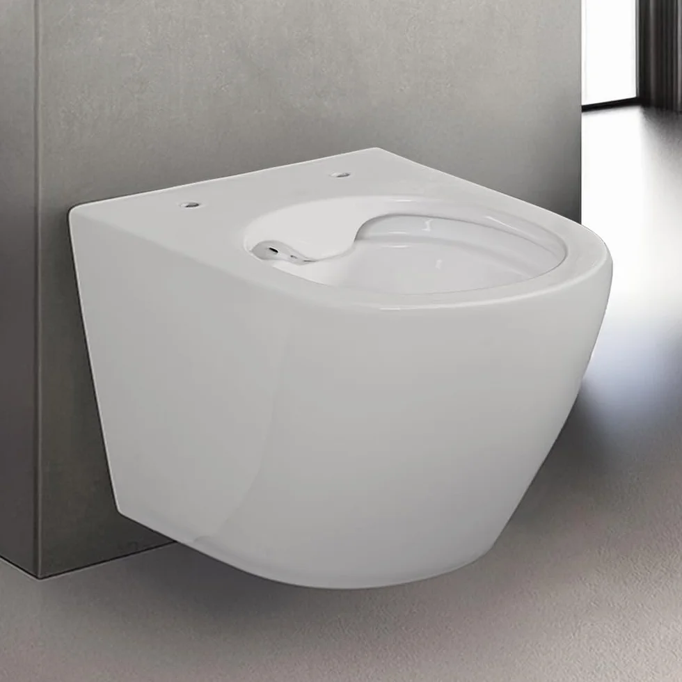 Tokyo Water Sospeso Rimless salvaspazio ceramica bianca design moderno