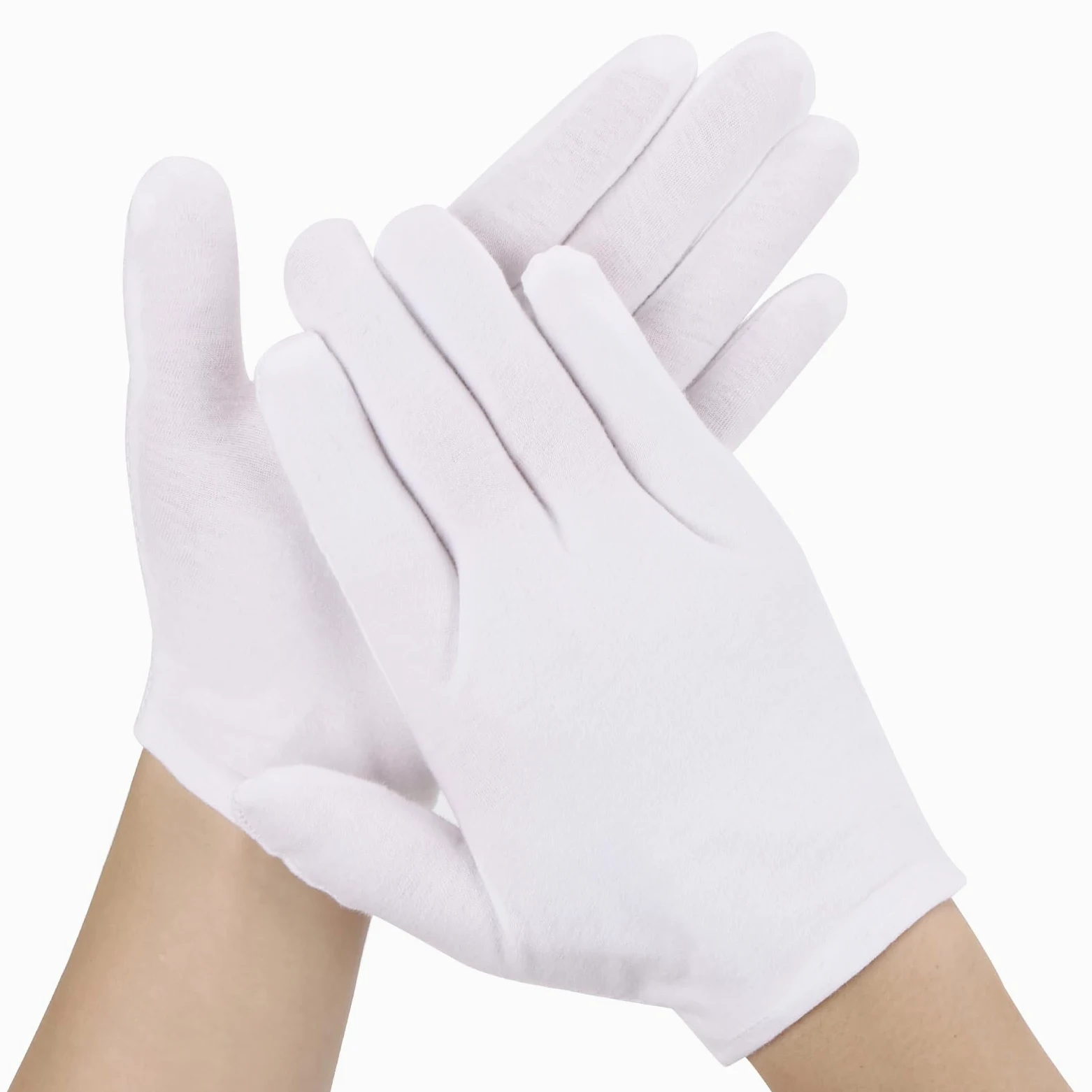 60 paia di guanti in cotone bianco per mani asciutte, guanti idratanti per spa per donne e uomini guanti traspiranti