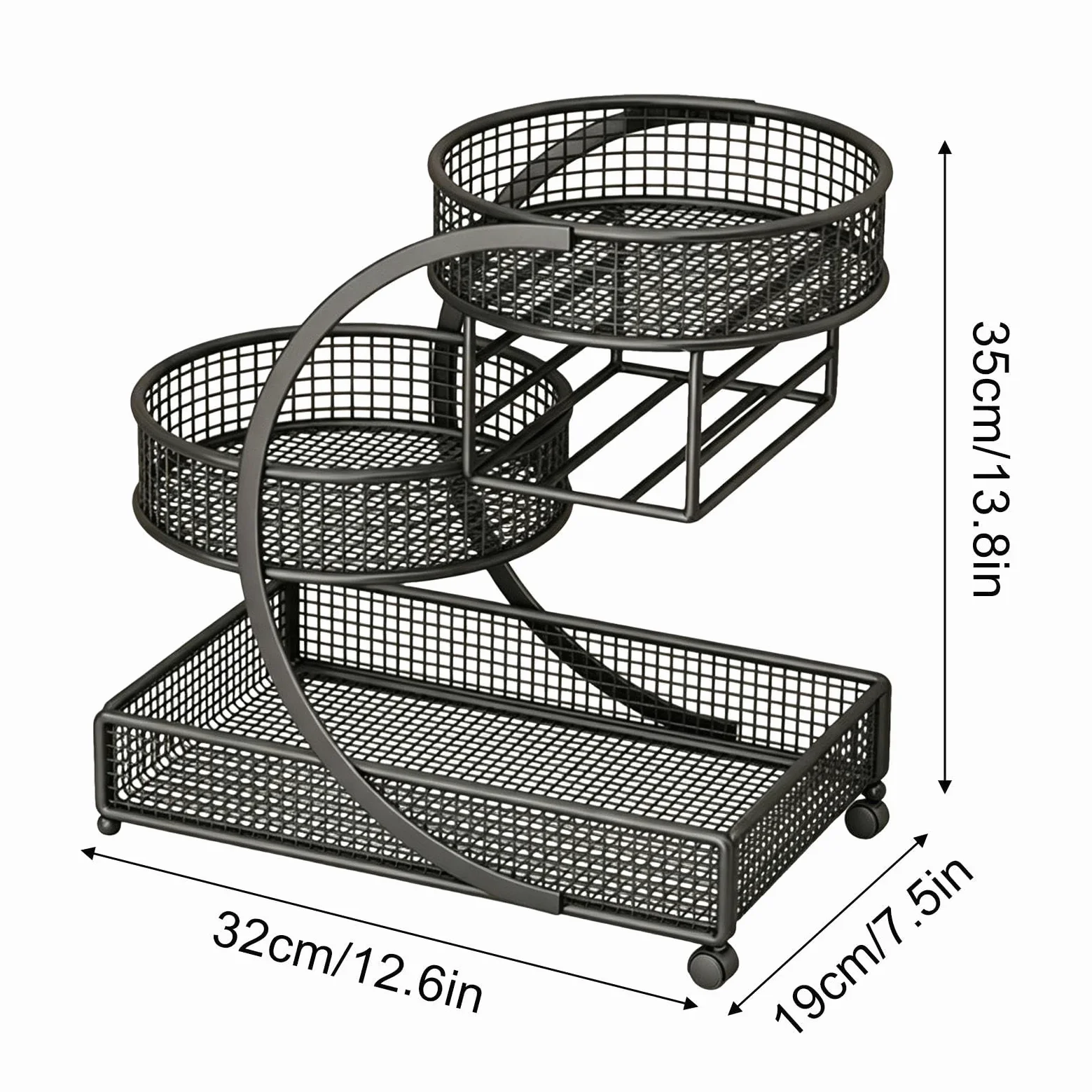 Organizer per trucchi da bancone - Scaffale multiuso per cosmetici | 35 x 32 x 19 cm, organizer per cosmetici per toilette, toeletta, comò, comodino, camera da letto, cucina, scrivania