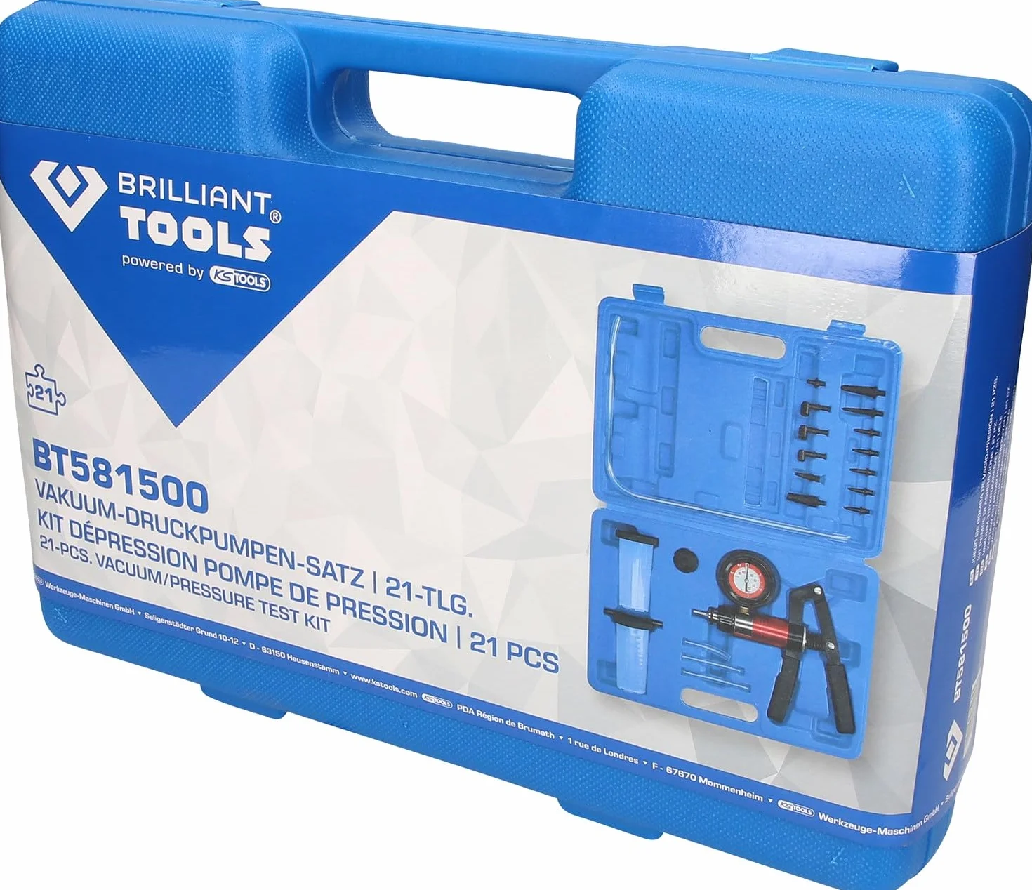 BRILLIANT TOOLS BT581500 Kit pompe di aspirazione, 21 pz