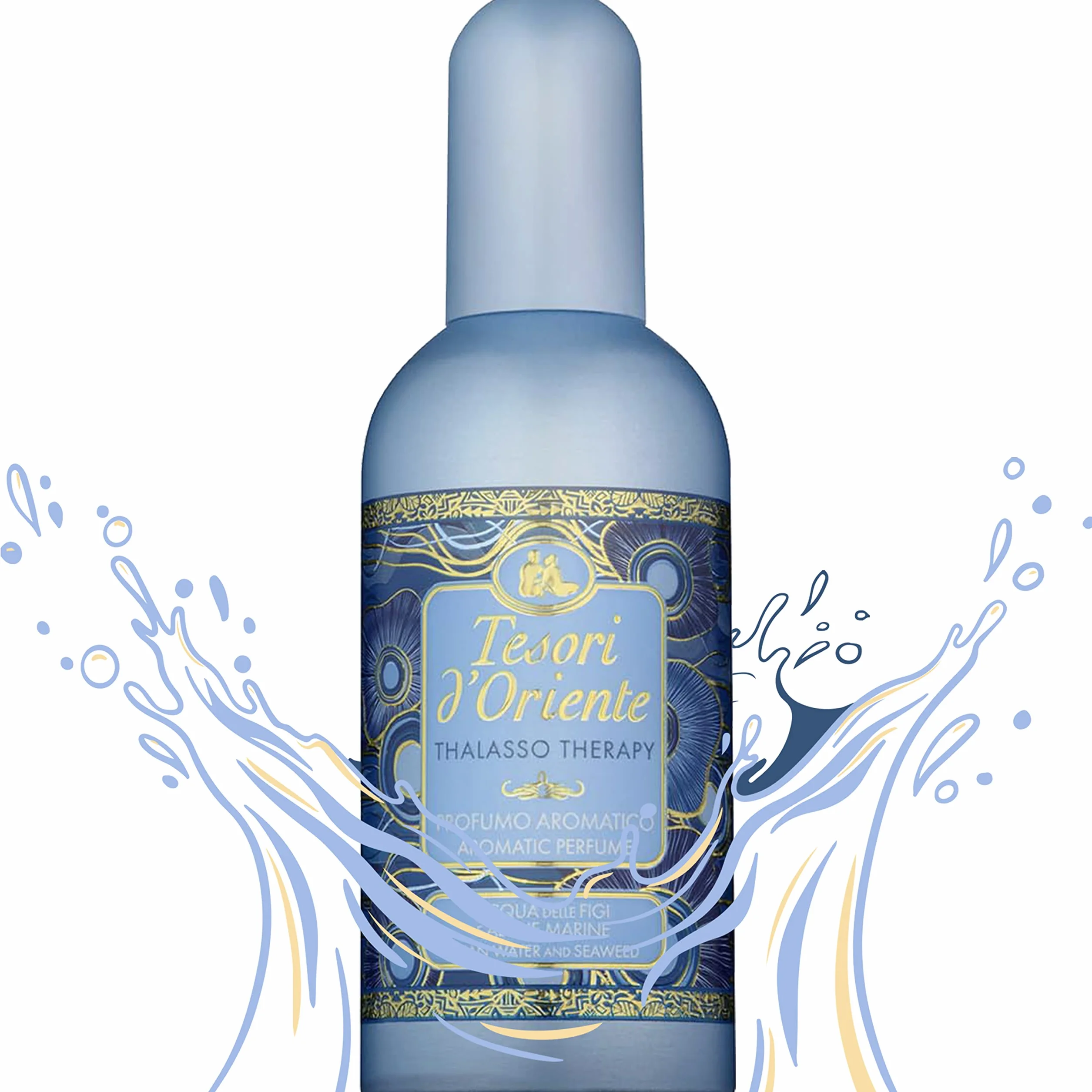 Tesori d'Oriente - Profumo Aromatico Thalasso Therapy, dalla Fragranza Marina, Note di Bergamotto, Lavanda, Patchouli e Muschio Bianco, 100ml