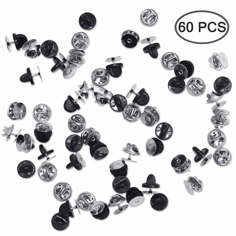 FineGood 60 Paia di Tiranti Posteriori Con Perni Vuoti - 30 Set Tenuta Farfalla Metallo e 30 Gomma Supporto