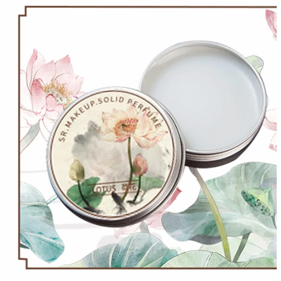 5 Pezzi Profumo da Balsamo Portatile Fragranze di Lunga Durata Profumi Solidi Femminili Eleganti (Lotus)