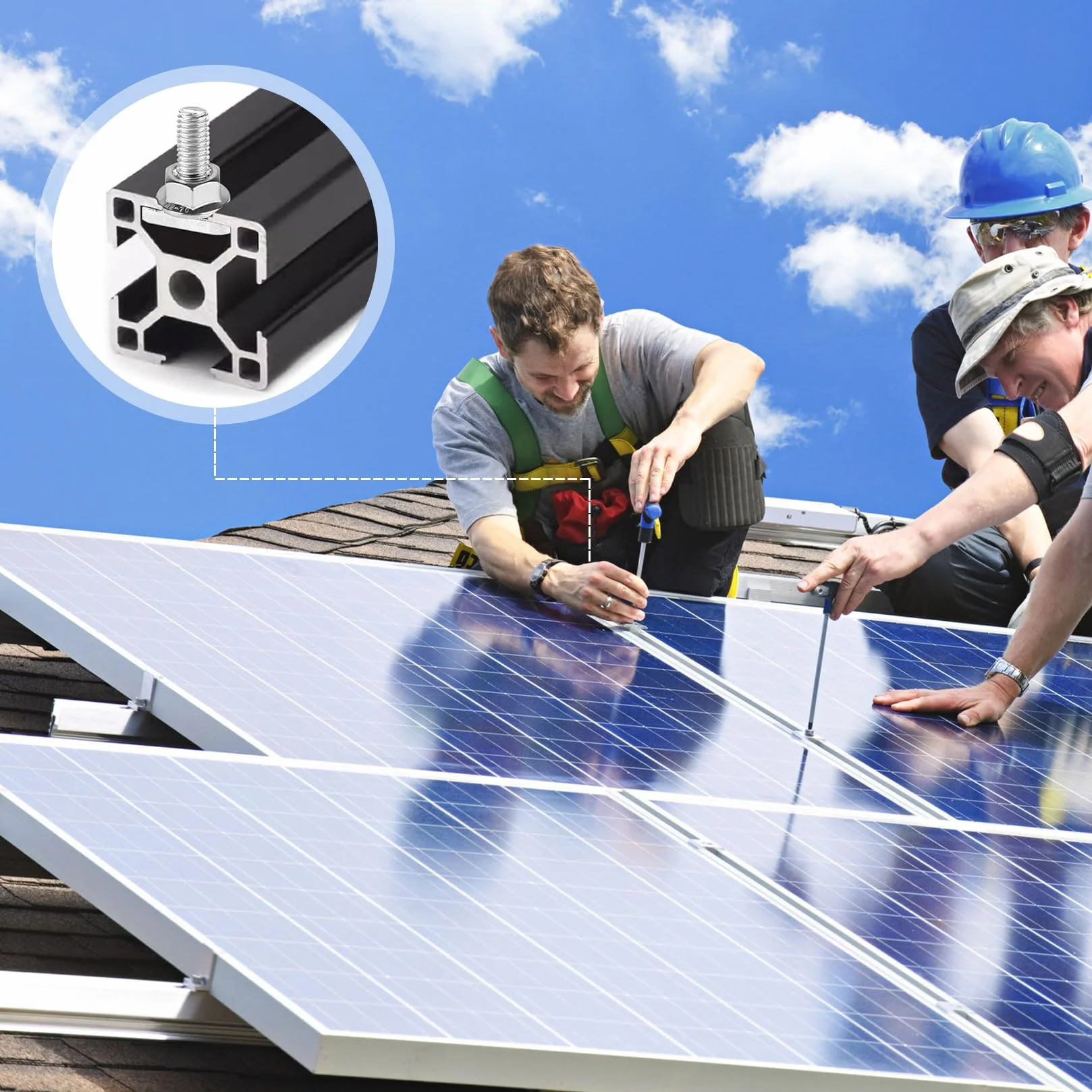 Viti a testa martello M10 x 25 mm acciaio inox per serra solare fotovoltaico