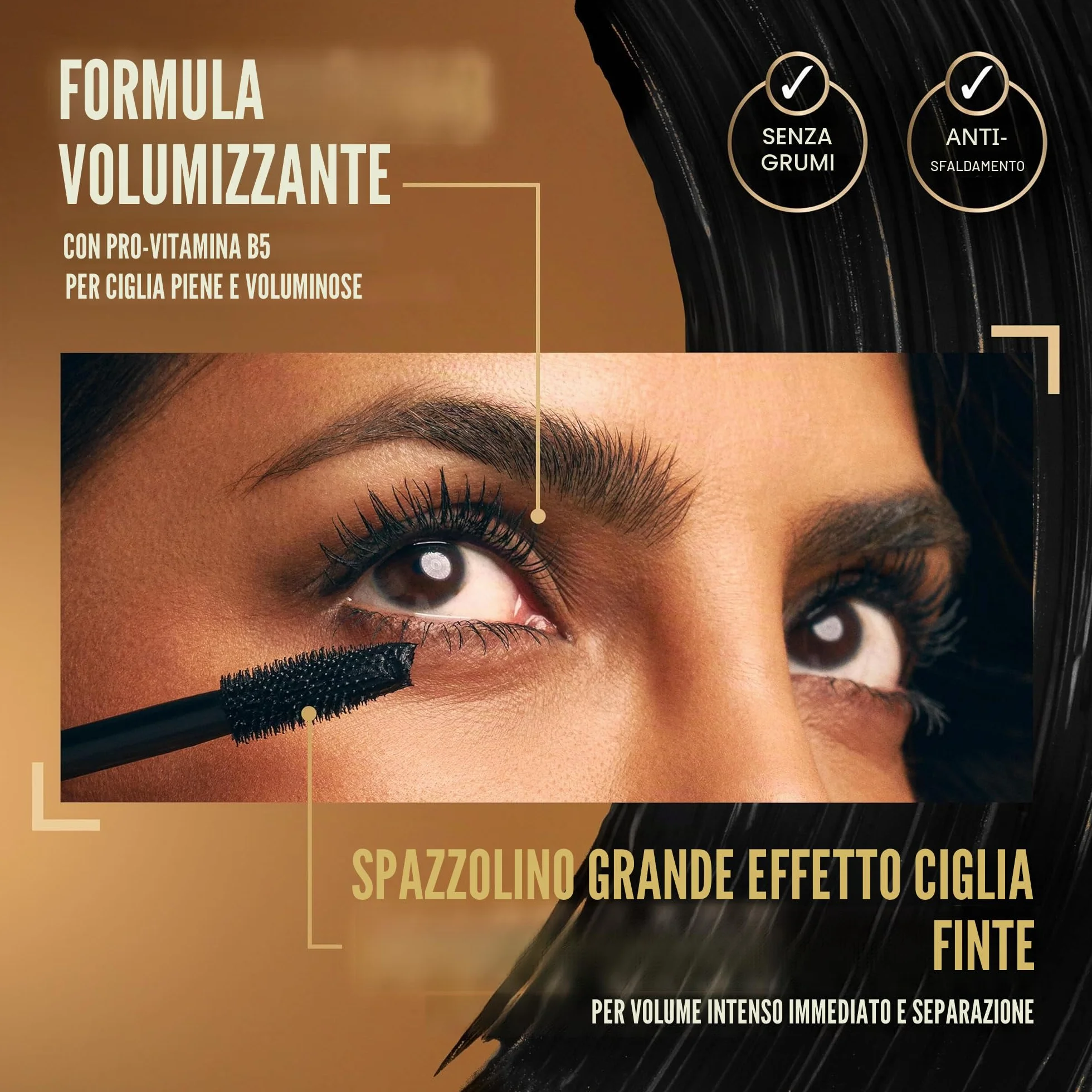 Max Factor, Mascara Volumizzante False Lash Effect Effetto Ciglia Finte, Nero/Black, 13 ml