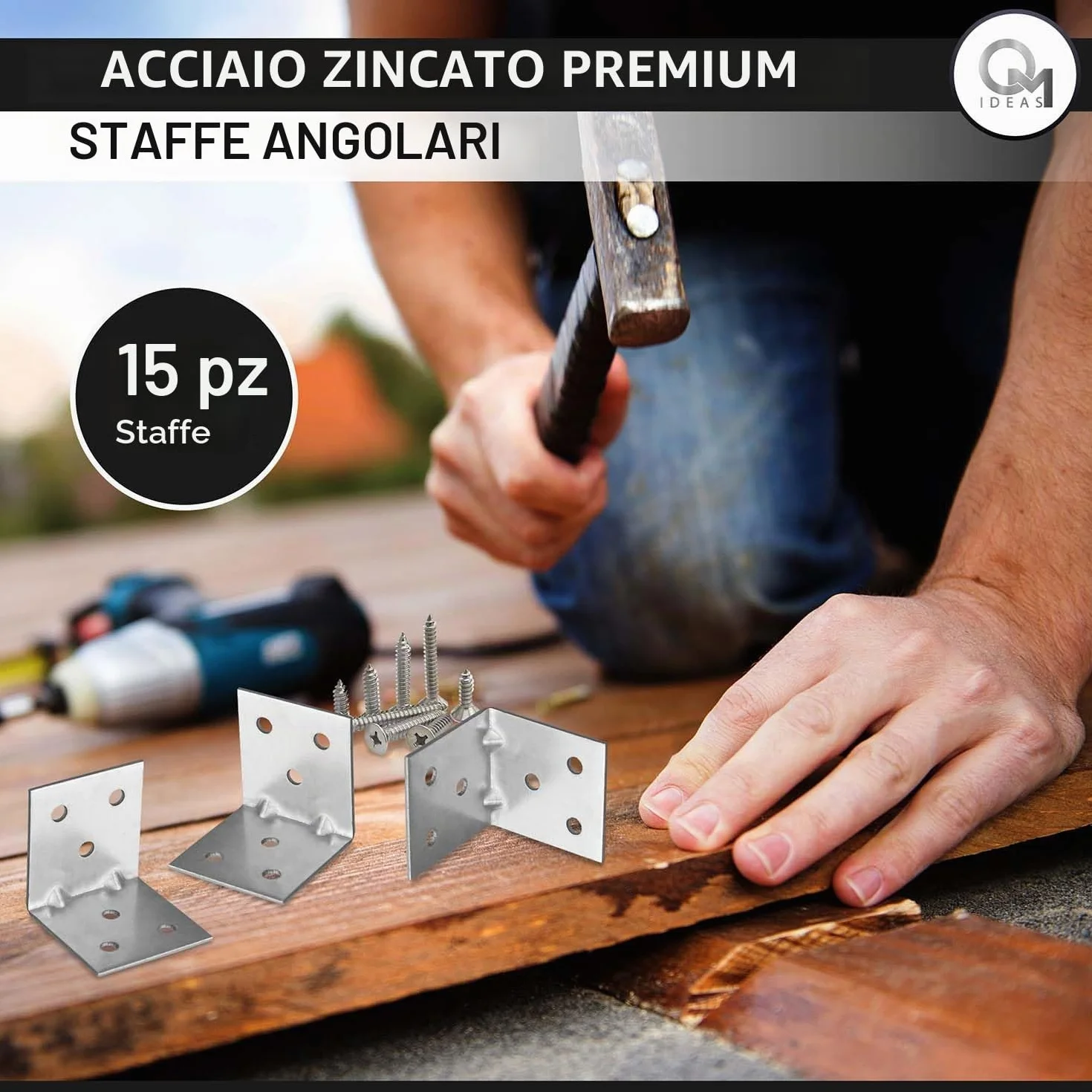 Staffe Angolari 40x40x40 Squadretta Giunzione Connettore Fissaggio Mobili Legno Zincato Argento