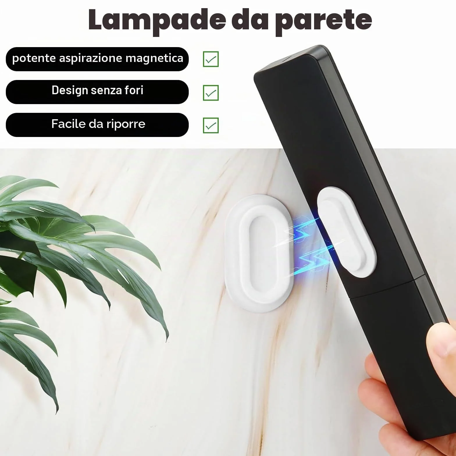 Supporto Magnetico Porta Telecomando da Muro 5 Pezzi, Adatto a Tutti i Tipi di Elettrodomestici