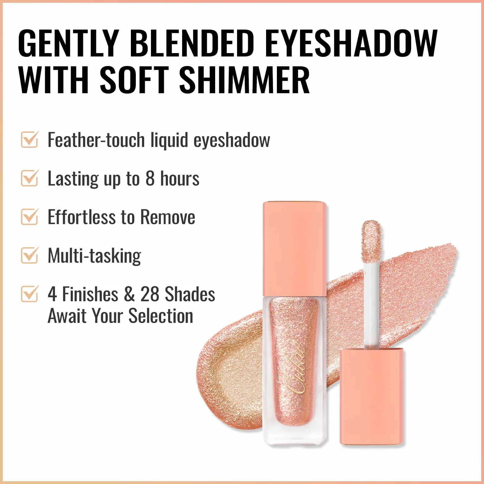 Oulac Ombretto Liquido Bio Glitter Occhi - per Brillantini Make Up con Aspetto Sbalorditivo e Luccicante, Senza Rughe, Analcolico, Non Grasso, Vegan Friendly, Sugar Rush
