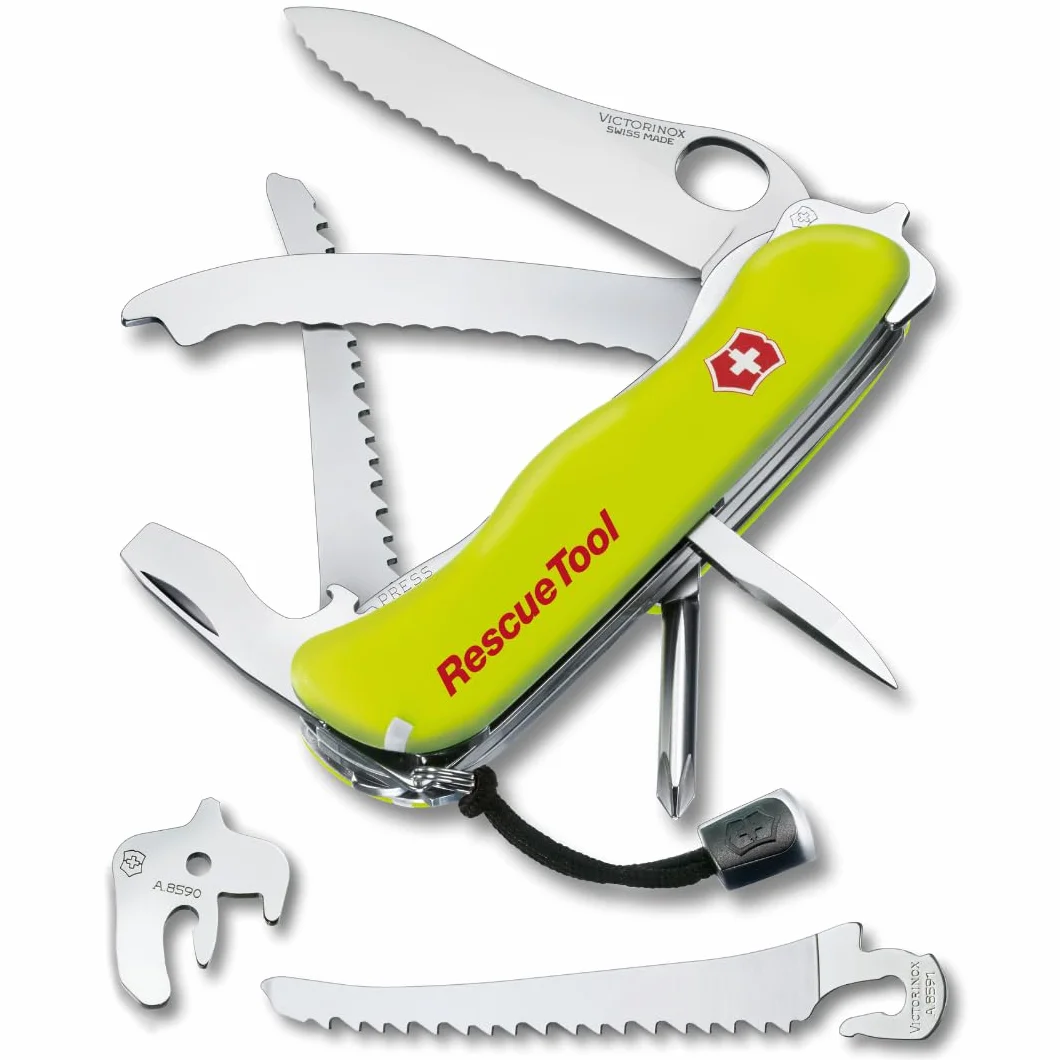 Victorinox Rescue Tool MW Oryginalny Scyzoryk 13 Funkcji Lama Falista Śrubokręt 7 mm Blokada Jedną Ręką