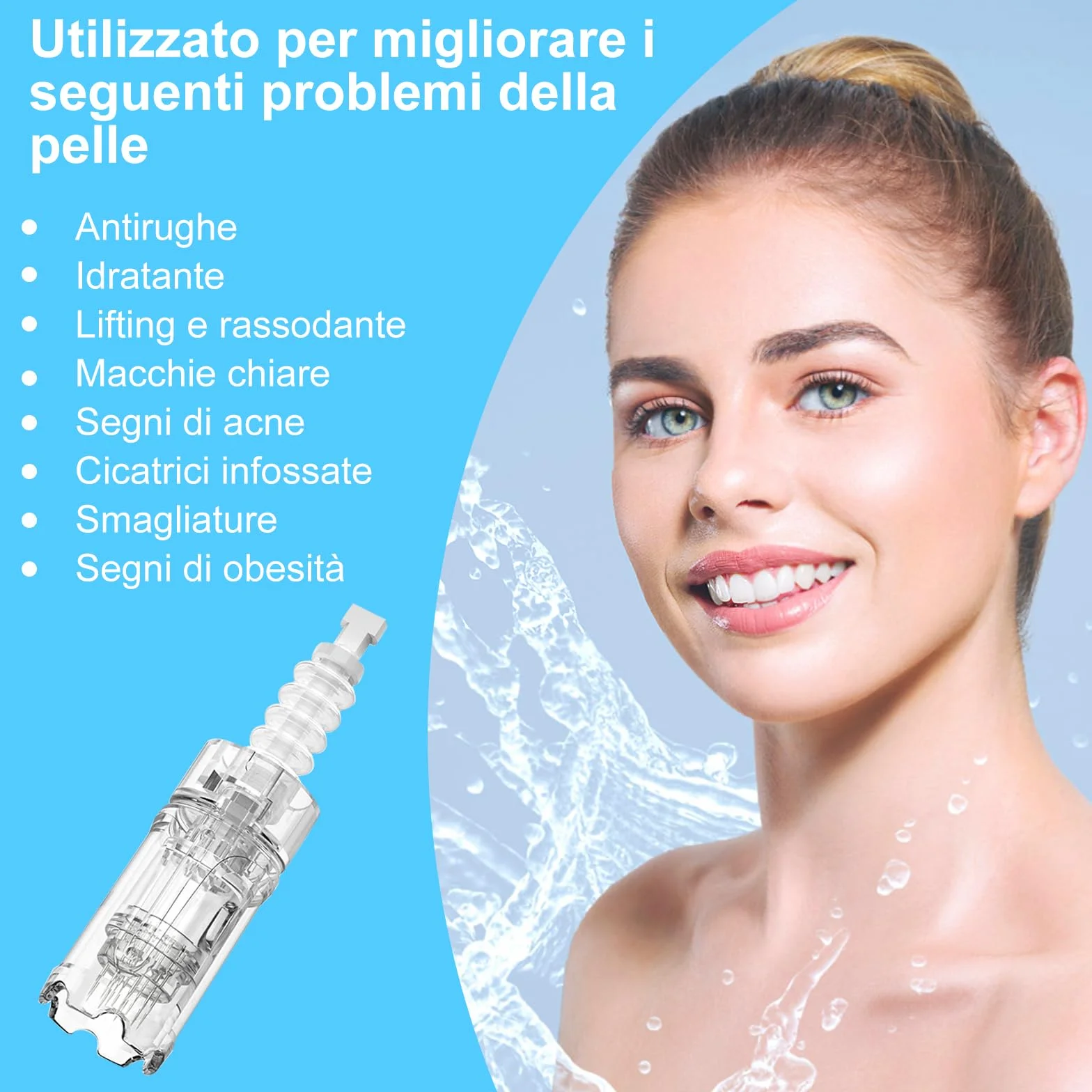 25 Pezzi 12 Pins Cartucce dr pen a10 dermapen Microneedling Pen, progettate per la Dr. Pen Ultima A10, utilizzata per cicatrici da acne, cicatrici approfondite e smagliature