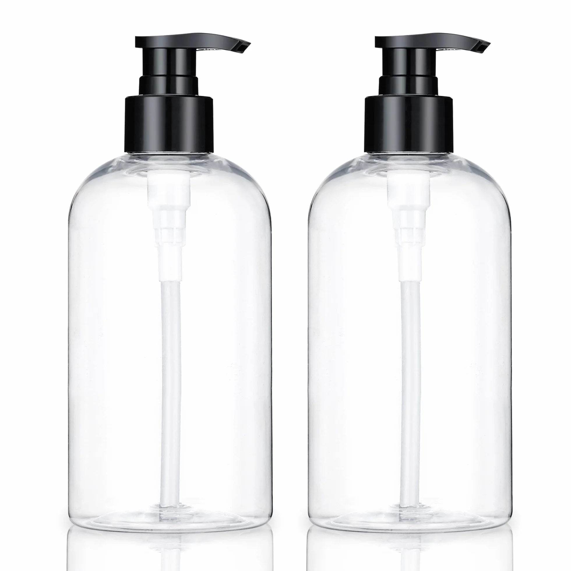 Bottiglie Vuote Pompa 2 pezzi Flacone Dosatore Dispenserà Sapone Doccia Flacone Dispenserà Flaconi Pompa in Plastica Ricaricabili per Sapone, Shampoo, Liquido Lozione