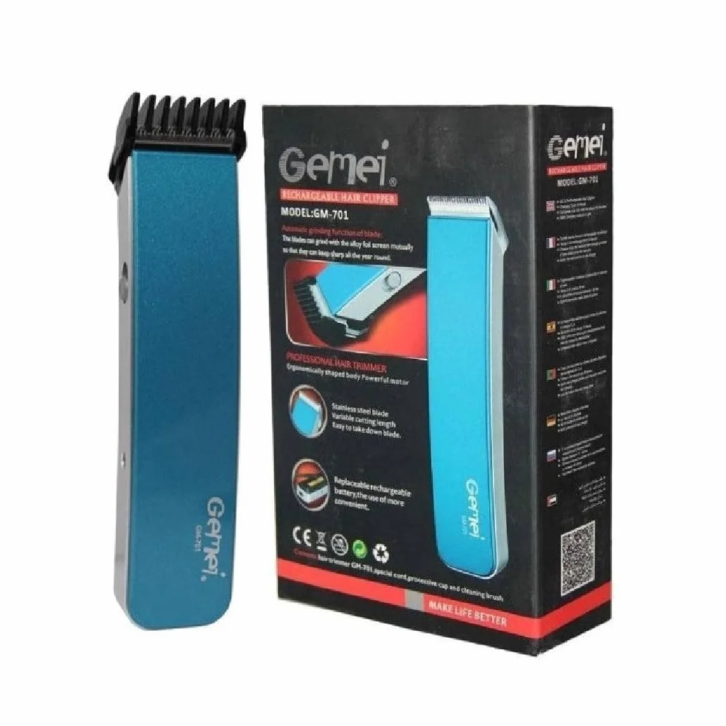 Trade Shop - Tagliacapelli Rasoio Barba Uomo Ricaricabile Regola Capelli Trimmer Geemy Gm-701