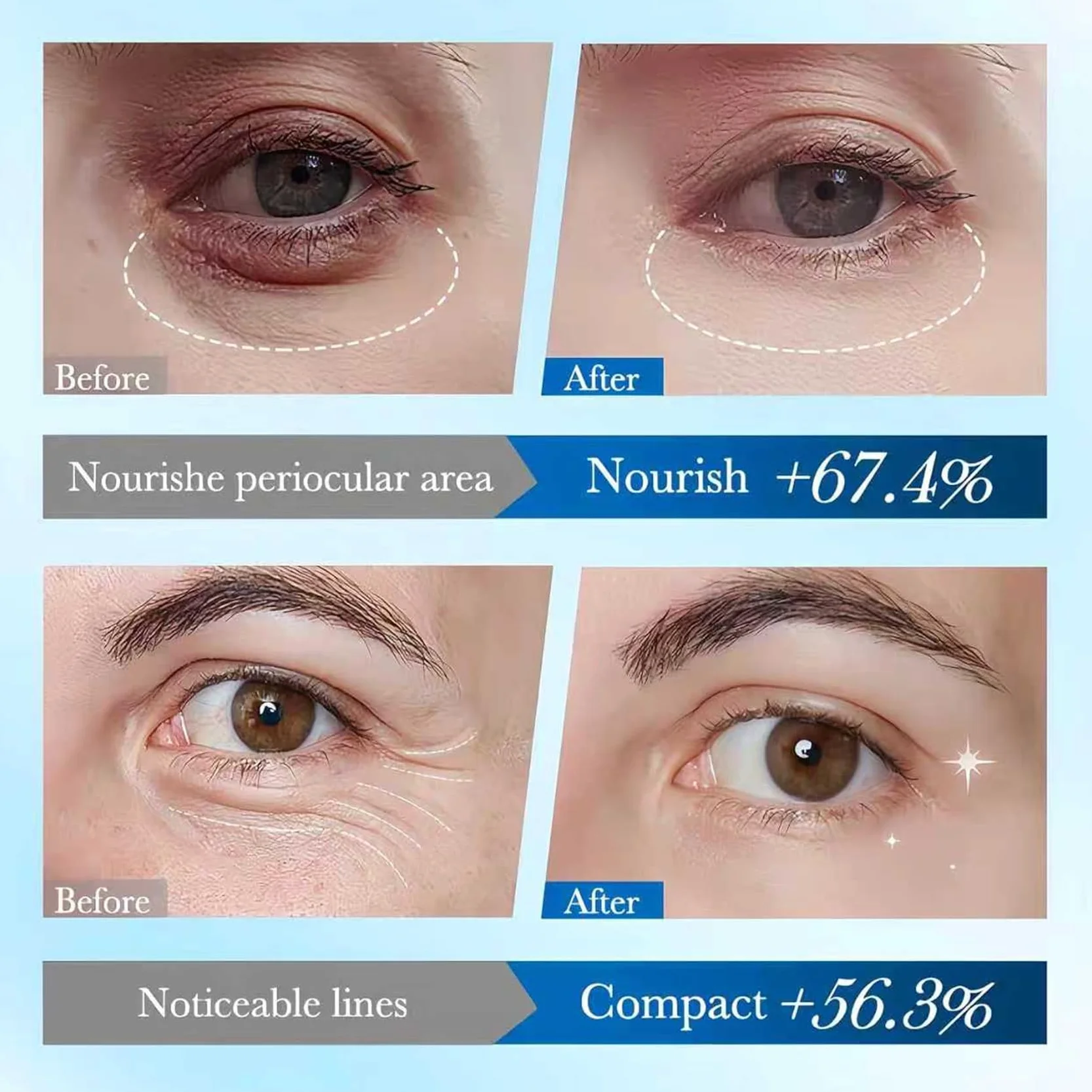 60 Pezzi Patch Occhi al Collagene,Maschera per Occhi All'acido Ialuronico,Per Anti-Rughe Anti-Età ed Idratante Ridurre Borse Occhiaie e Puffiness,Effetto Rinfrescante per Stanchi,Unisex