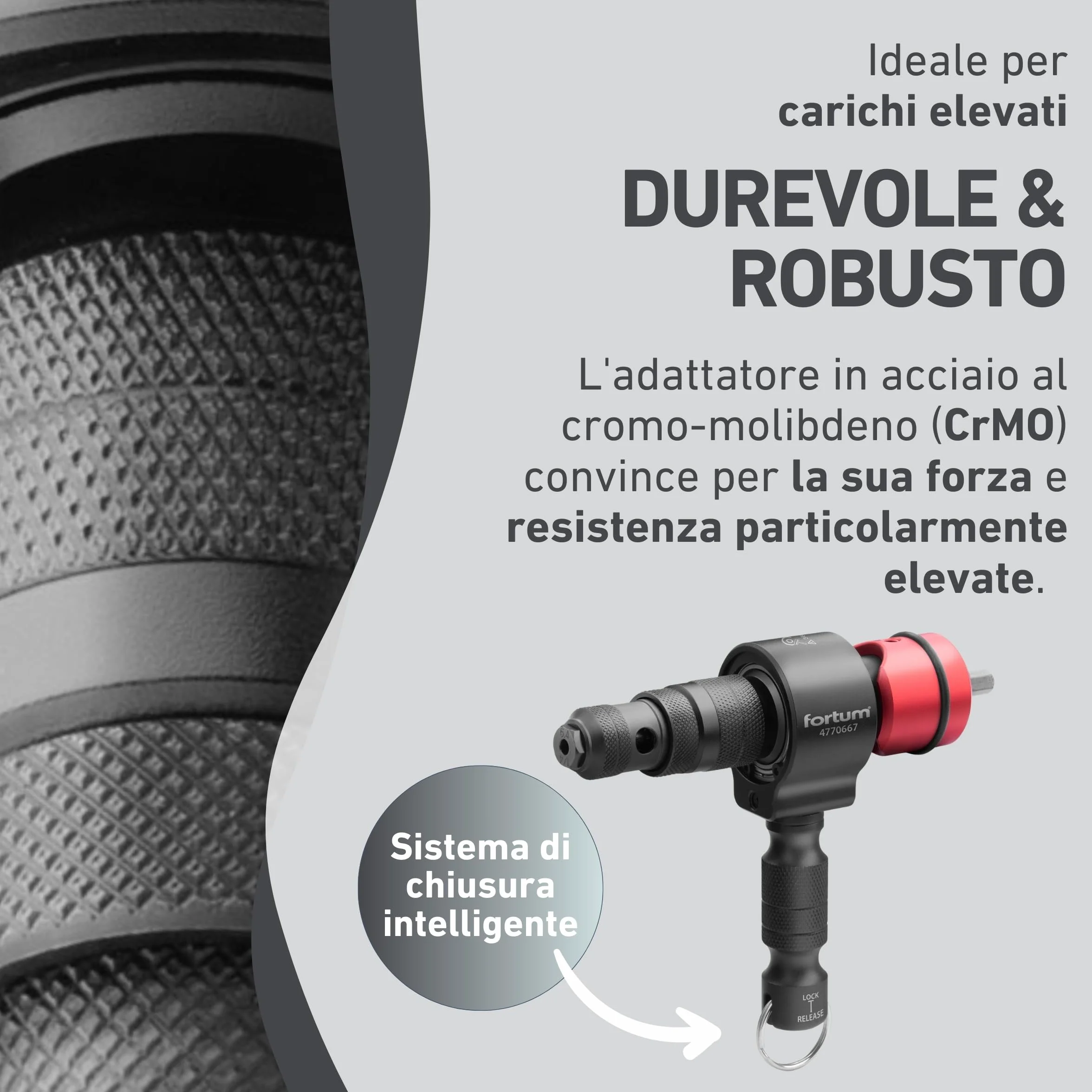 Rivettatrice 2-in-1 per avvitatrice a batteria e trapano - Rivetti ciechi 2,4-6,4mm inserti M3-M12 alluminio acciaio inox