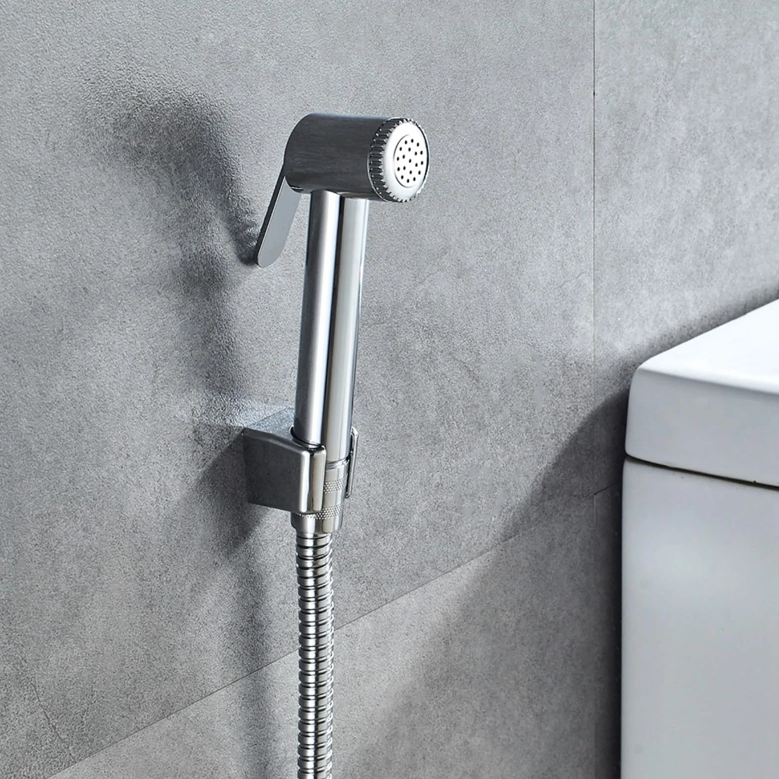 Ibergrif M20282 Bidet Doccetta Cromo Spruzzatore Doccia con Supporto e Flessibile