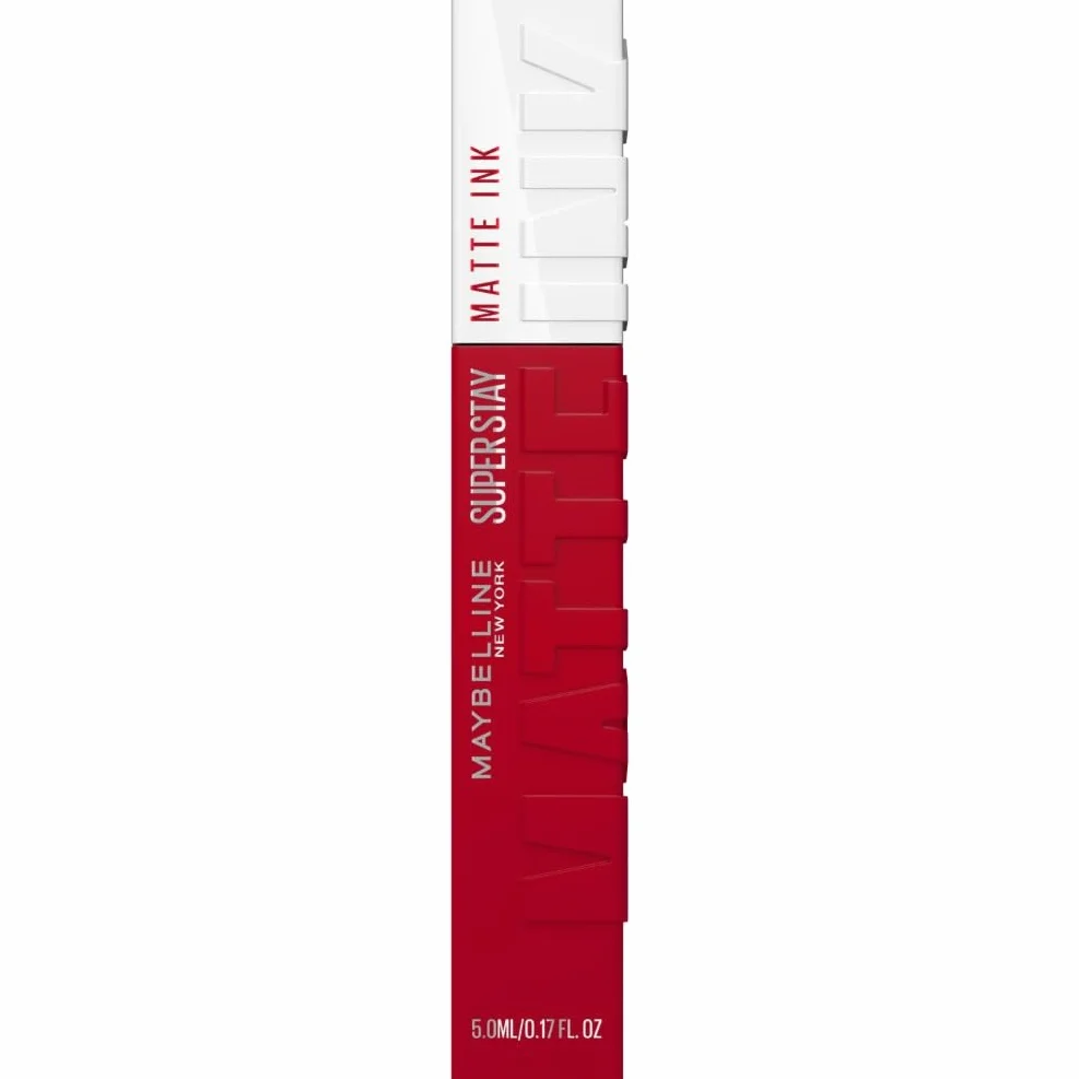 Maybelline New York Tinta Labbra a Lunga Durata, Effetto Matte e Colore Intenso, Tenuta fino a 16 Ore, No Transfer e Senza Sbavature, SuperStay Matte Ink, Tonalità: Pioneer (20), 5 ml