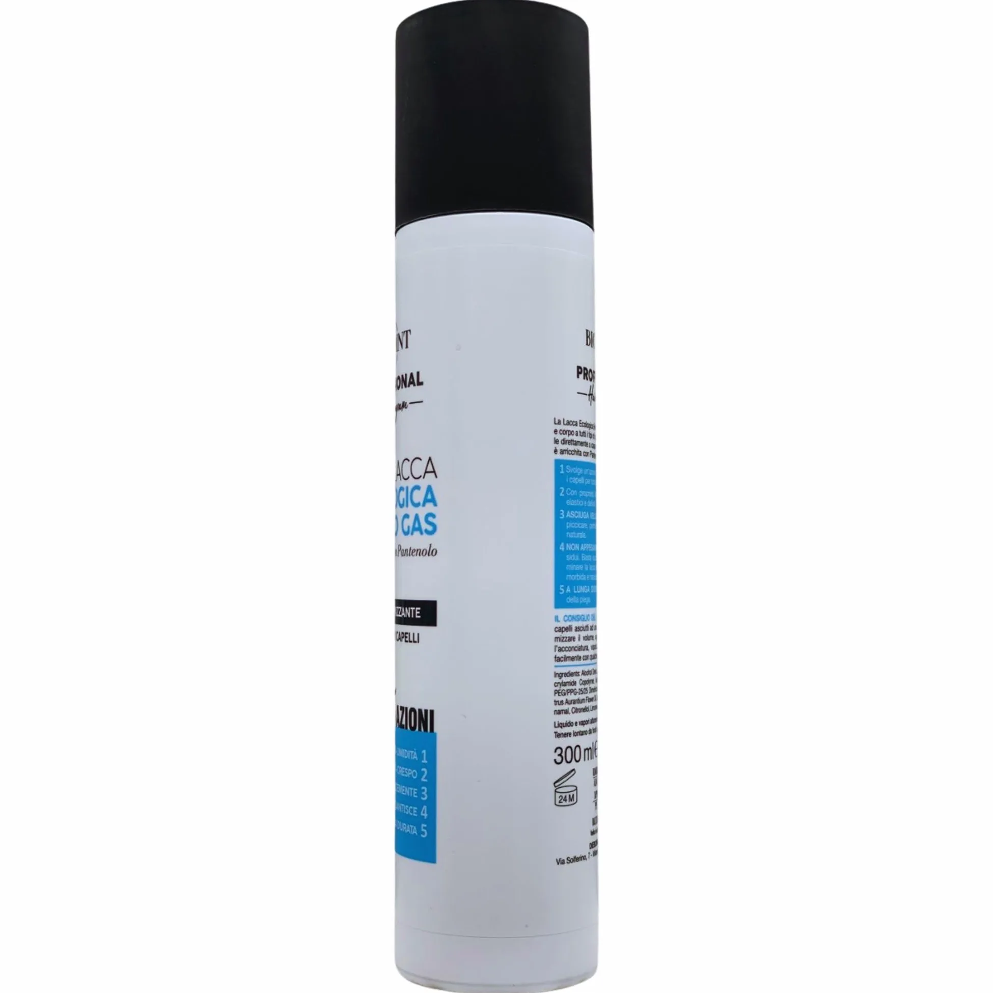 Lacca ECOLOGICA NO GAS Con Pantenolo, Ultra Volumizzante. Per Tutti i Tipi Di Capelli. 5 Azioni: Anti-Umidità, Anti-Crespo, Asciuga Velocemente, Non Appesantisce e a Lunga Durata 300ml (4 Unità)